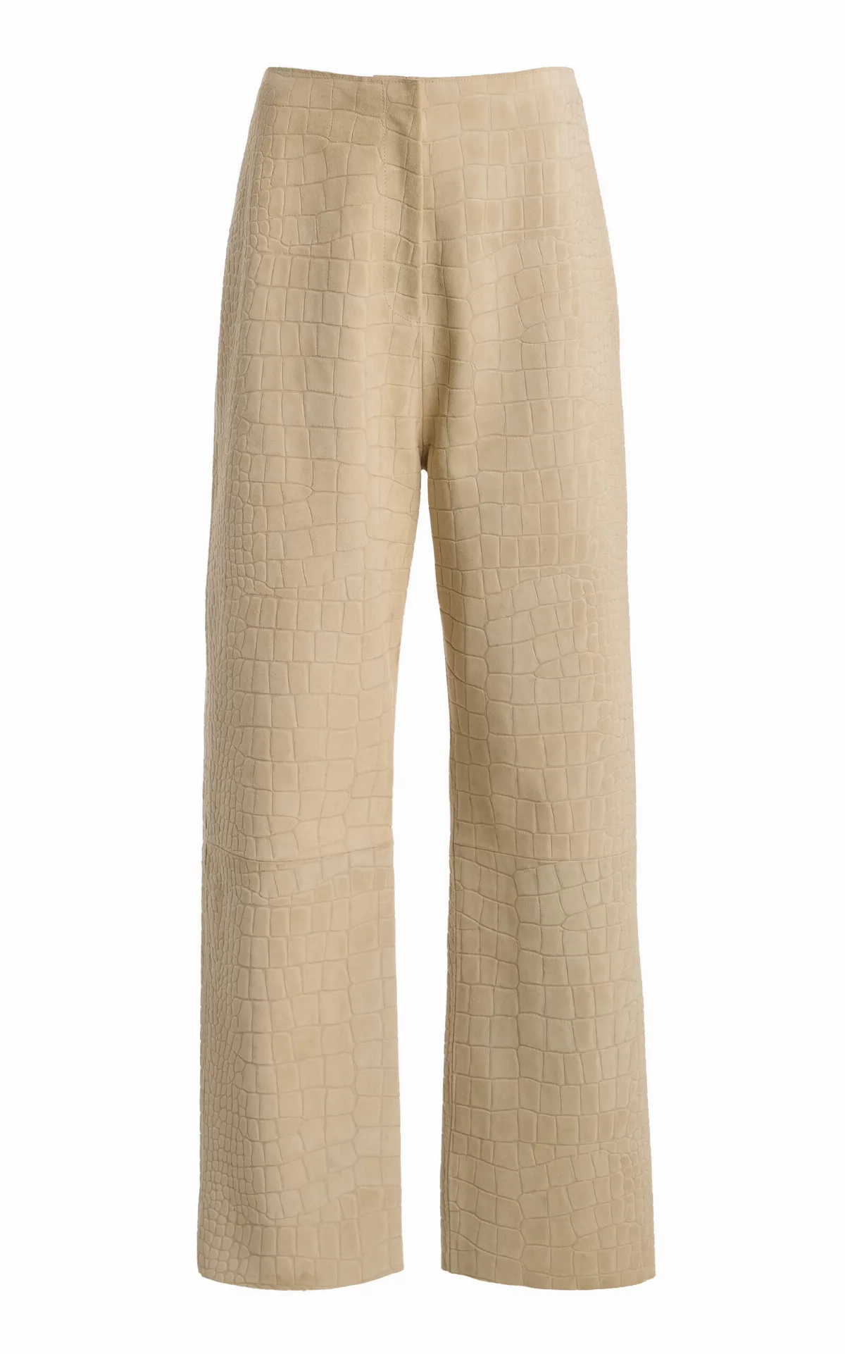 Tieve Croc-Effect Suede Trousers by Tove
