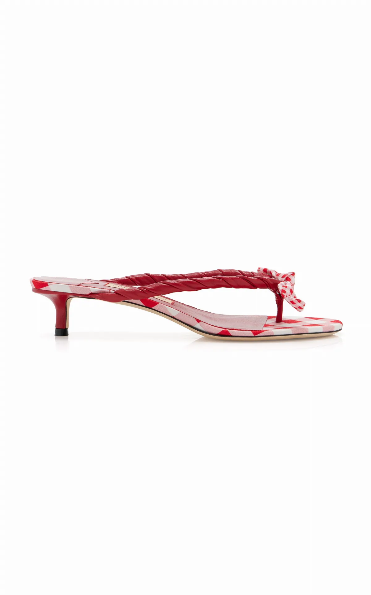 Liss Gingham Leather Sandals