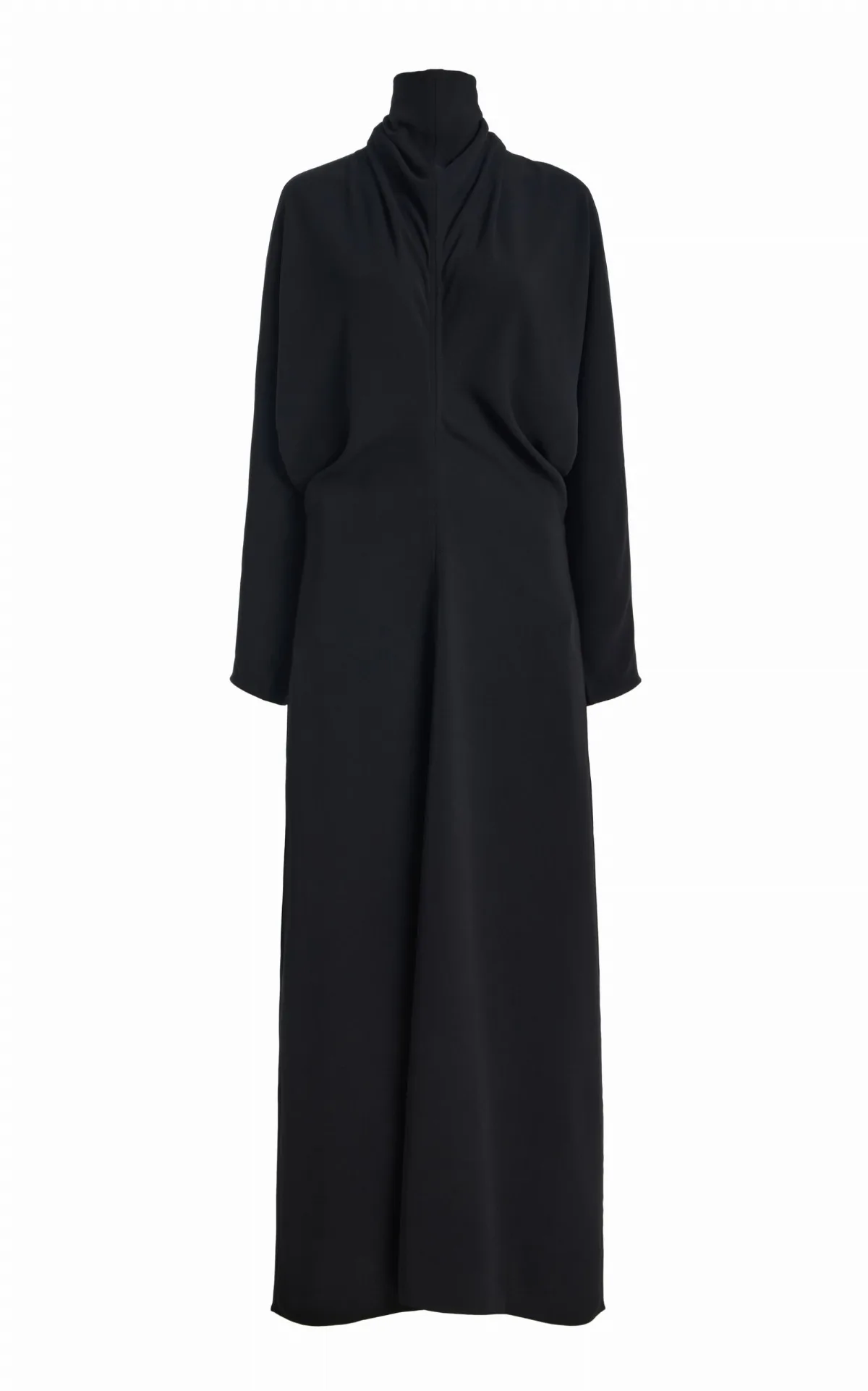 Slouch Waist Crepe Midi Scarf Dress