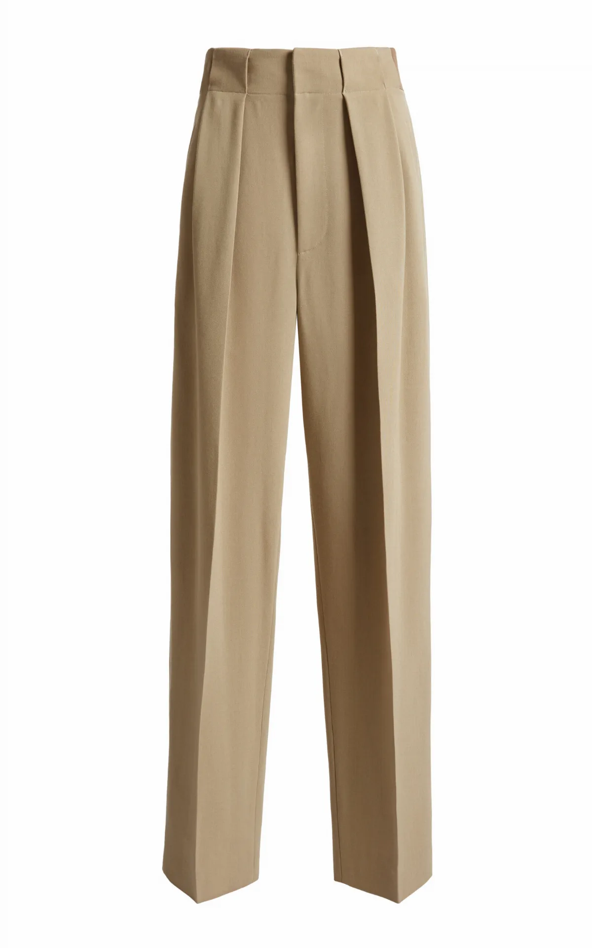 Pleated Crepe Straight-Leg Pants by Victoria Beckham