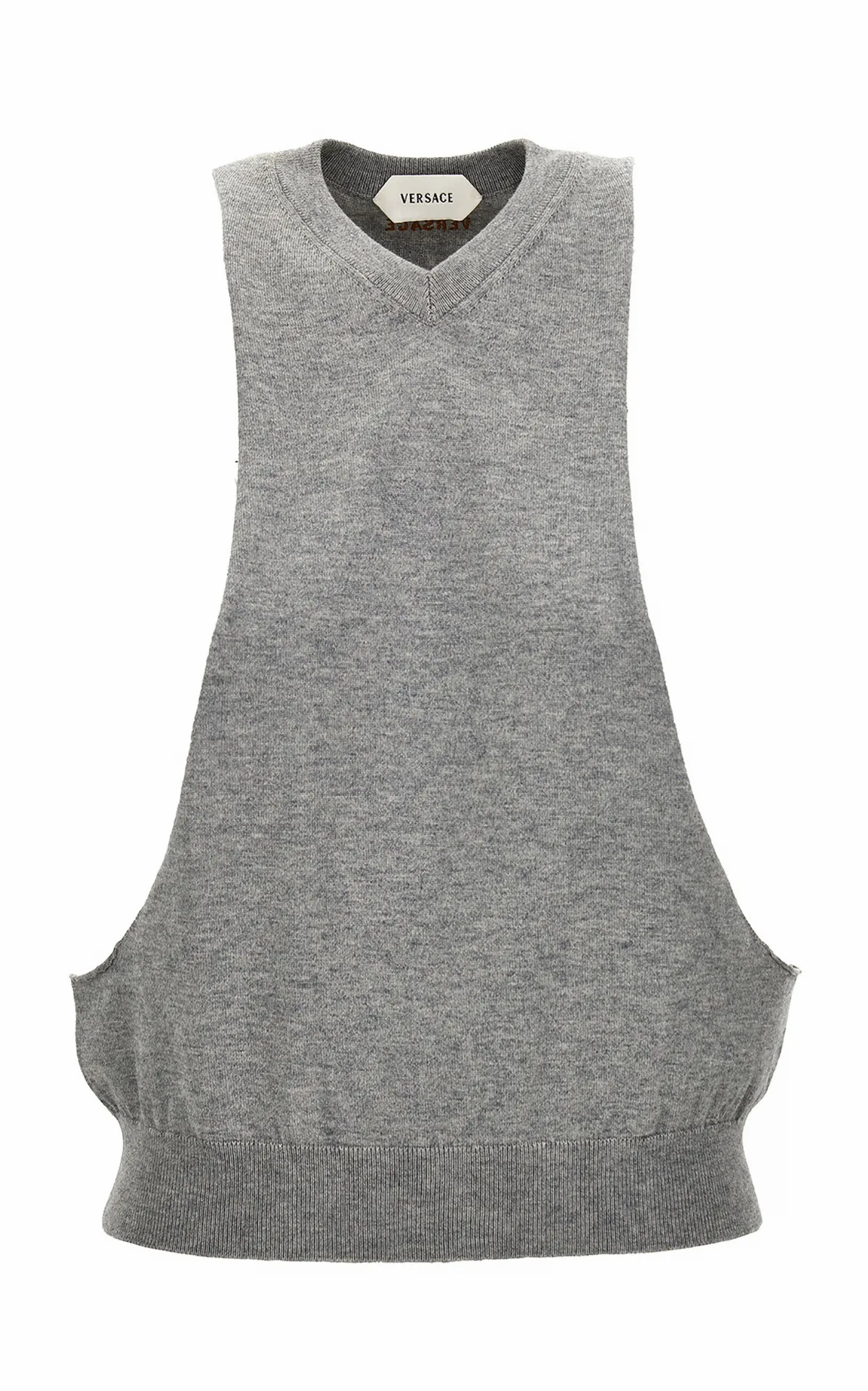 Cutout Cotton-Blend Tank Top by Versace