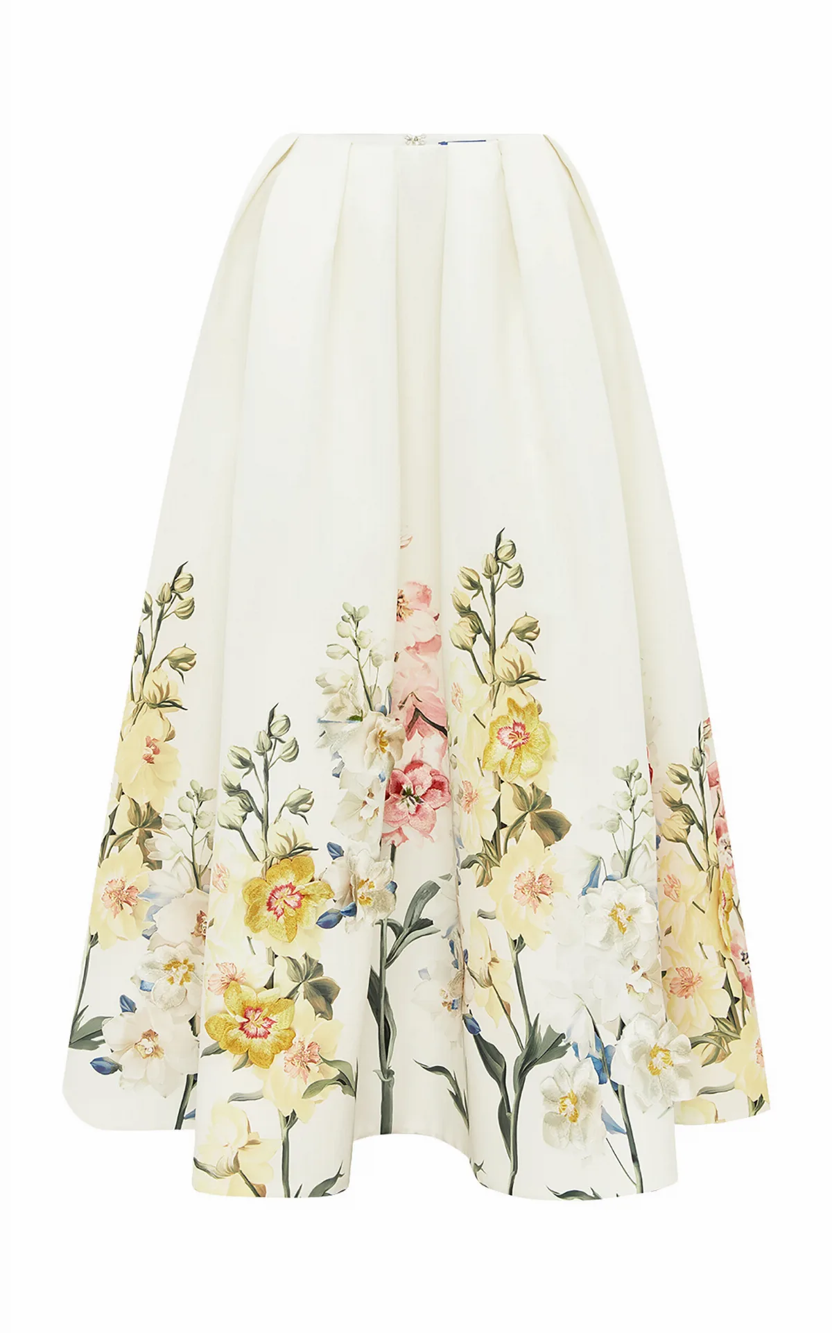 Victoria Embroidered Puff Maxi Skirt by Leo Lin