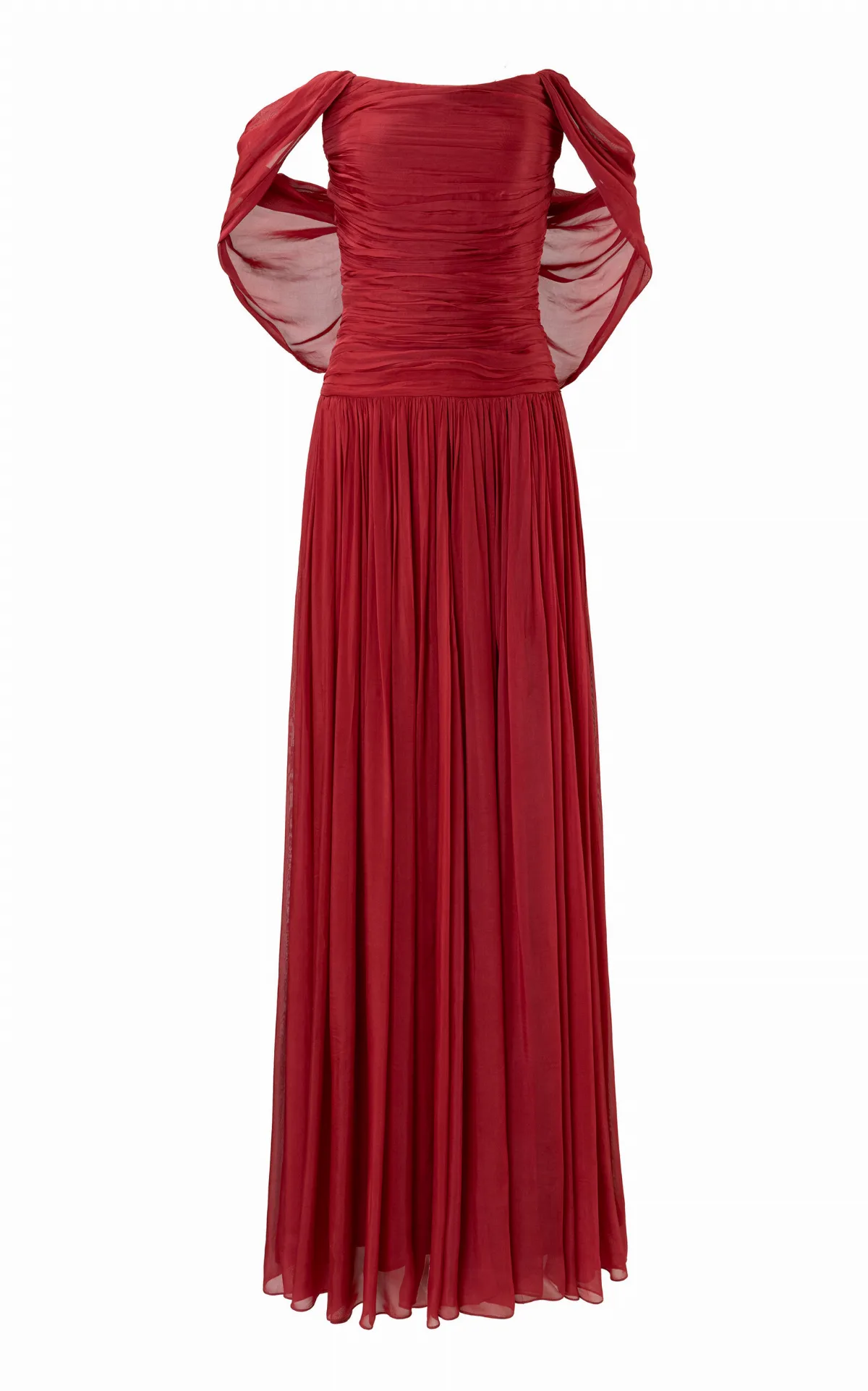 Private Crimson Ruffled Maxi Dress