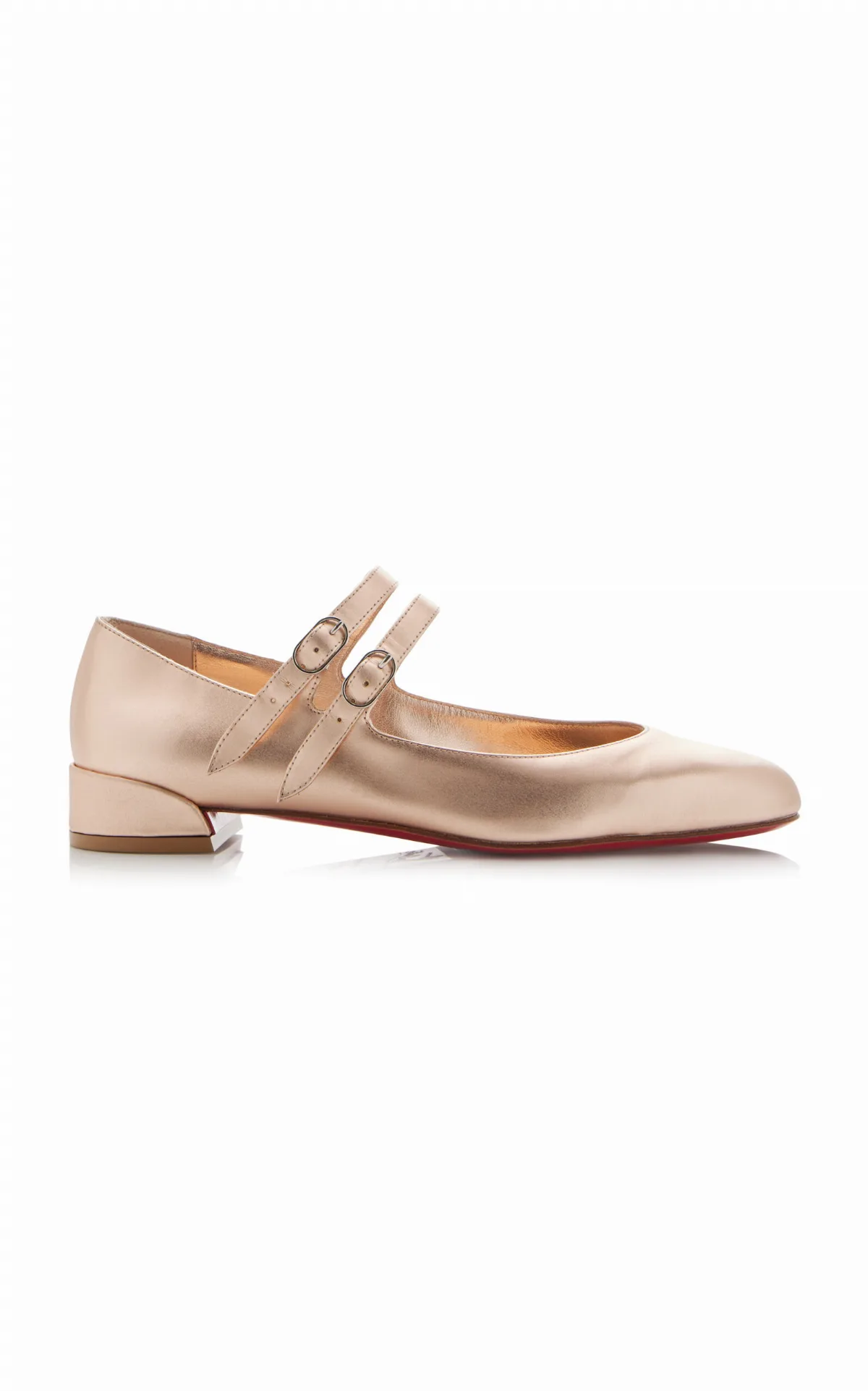 Sweet Jane Metallic-Leather Flats by Christian Louboutin