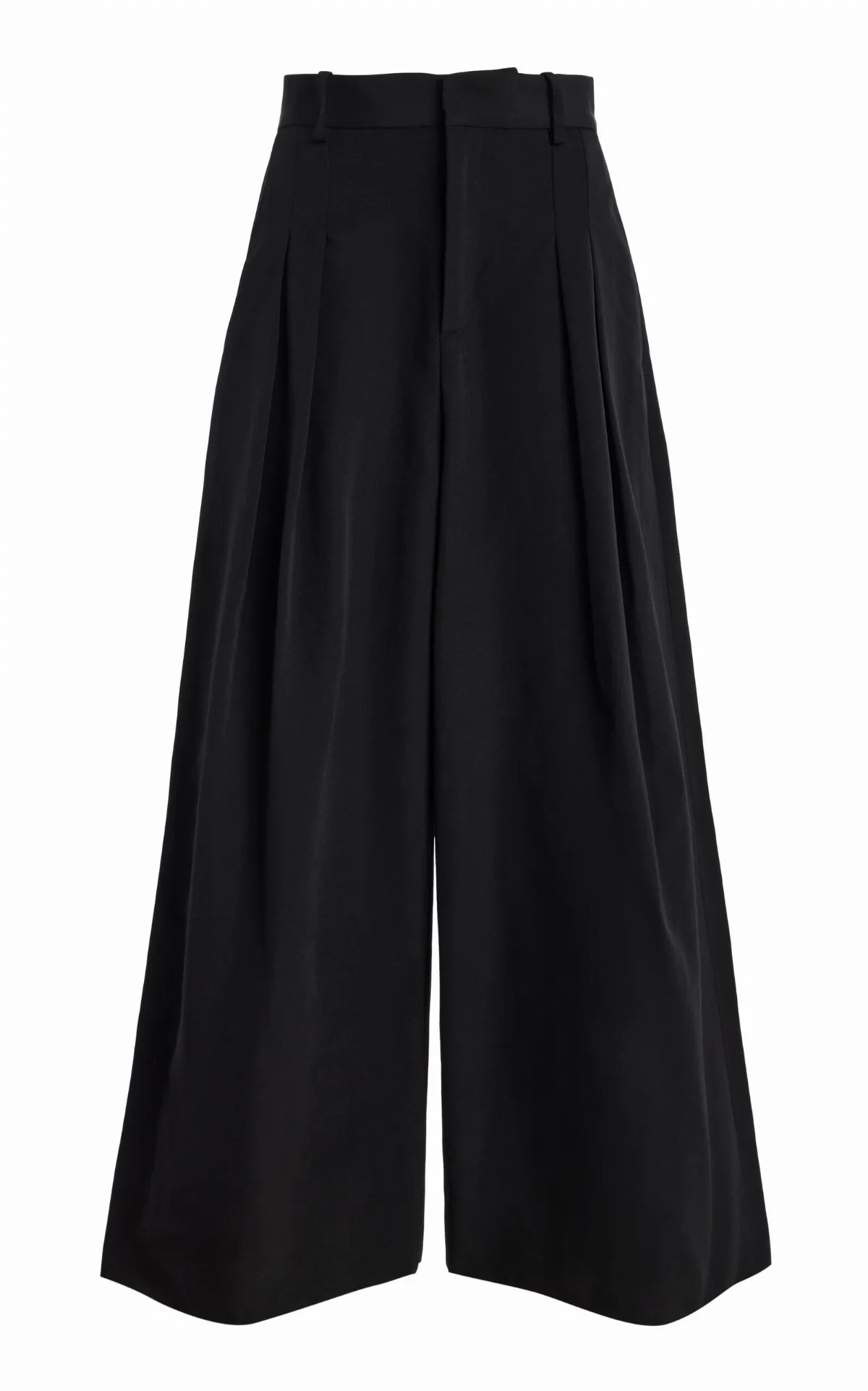 Pleated Wide Leg Cotton Pants