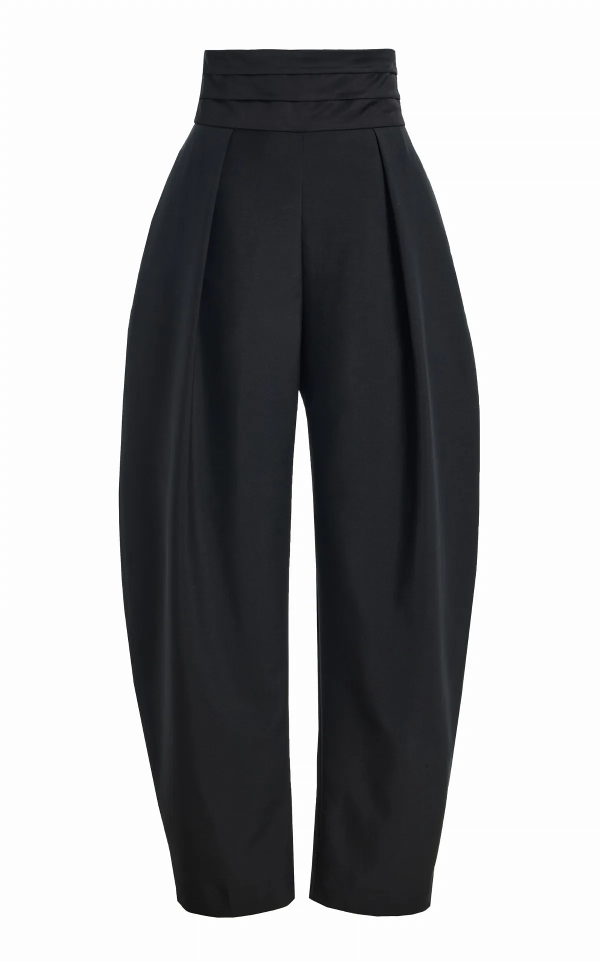 Puck Wool-Blend Barrel-Leg Pants by Róhe