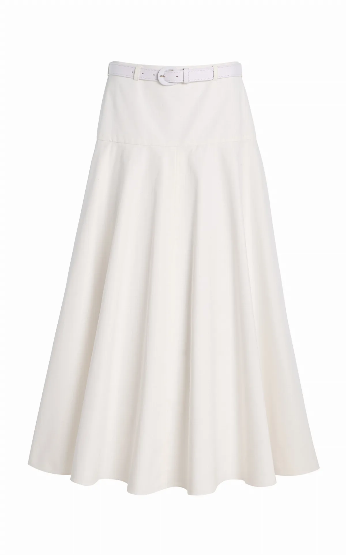 RIviera Belted Cotton Midi Skirt by Brandon Maxwell