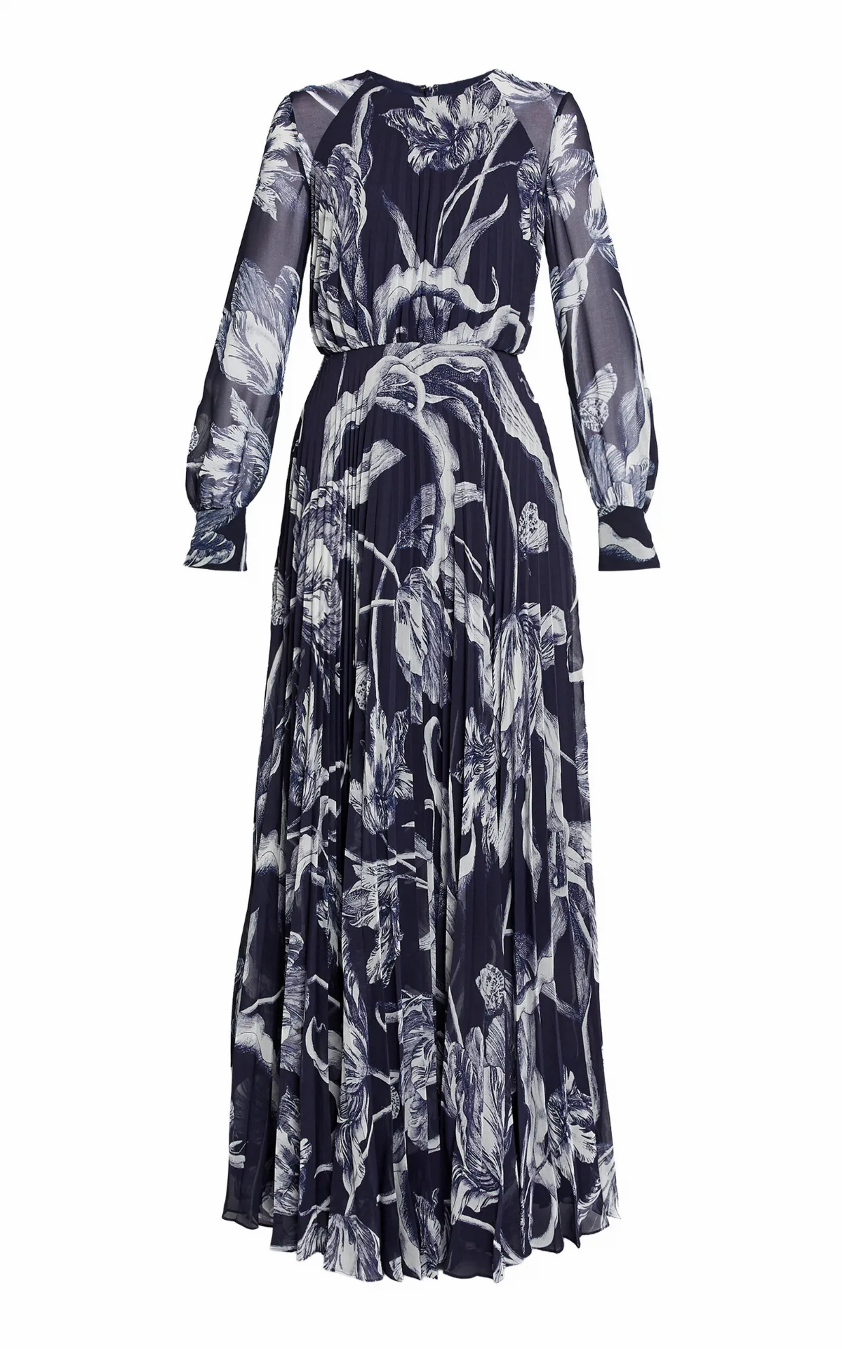 Printed Long-Sleeve Gown by Erdem