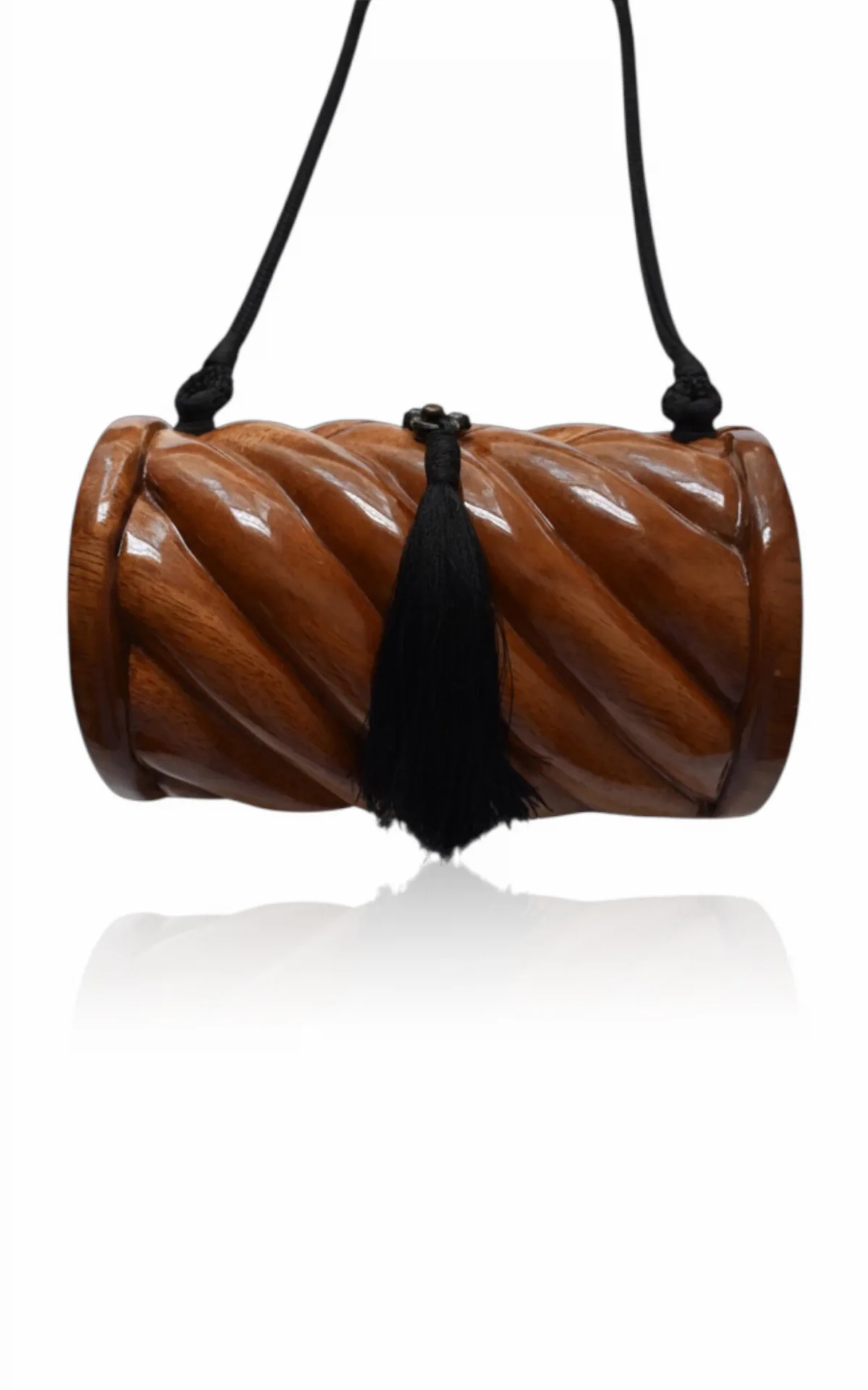 Timmy Woods Ribbed Tasseled Purse by Lucia Zolea