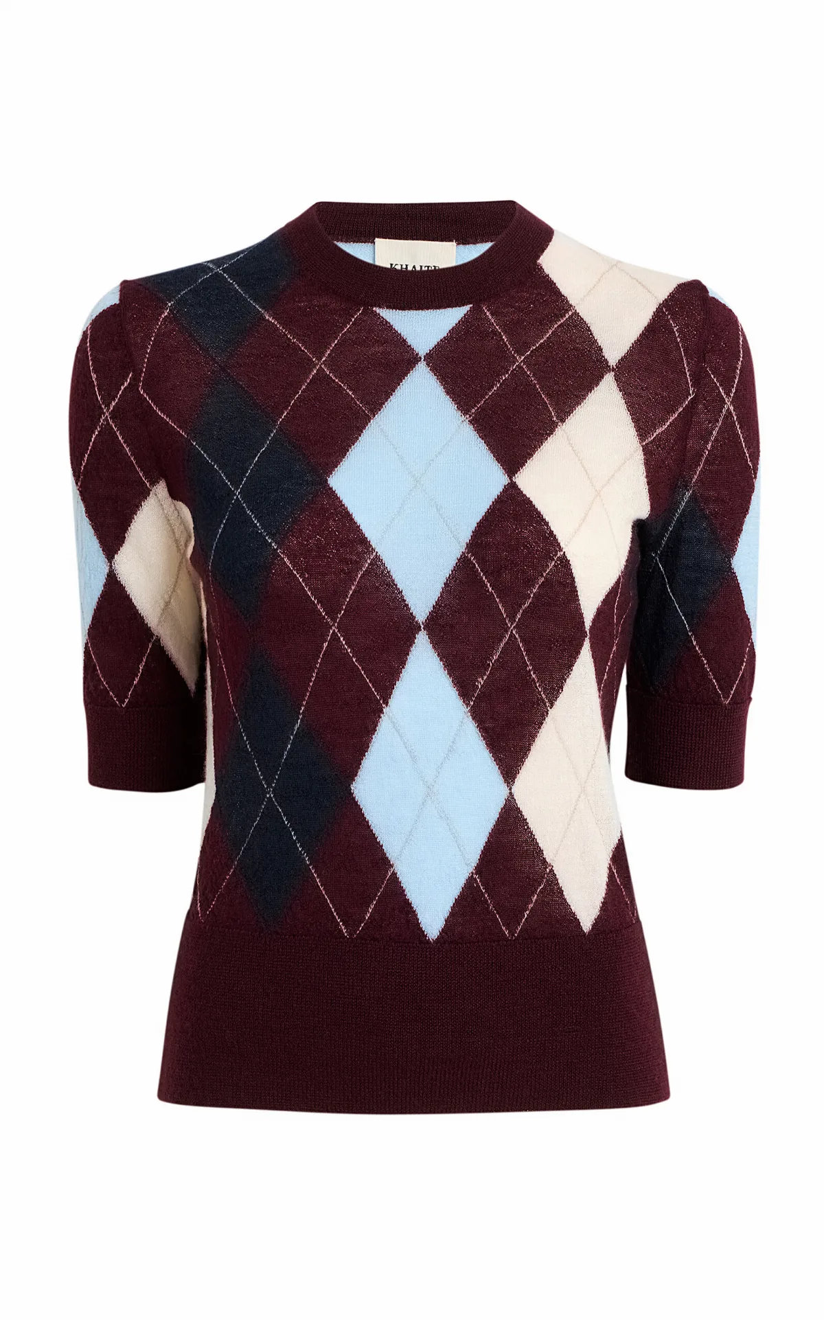 Anders Argyle-Knit Cashmere-Blend Top by Khaite