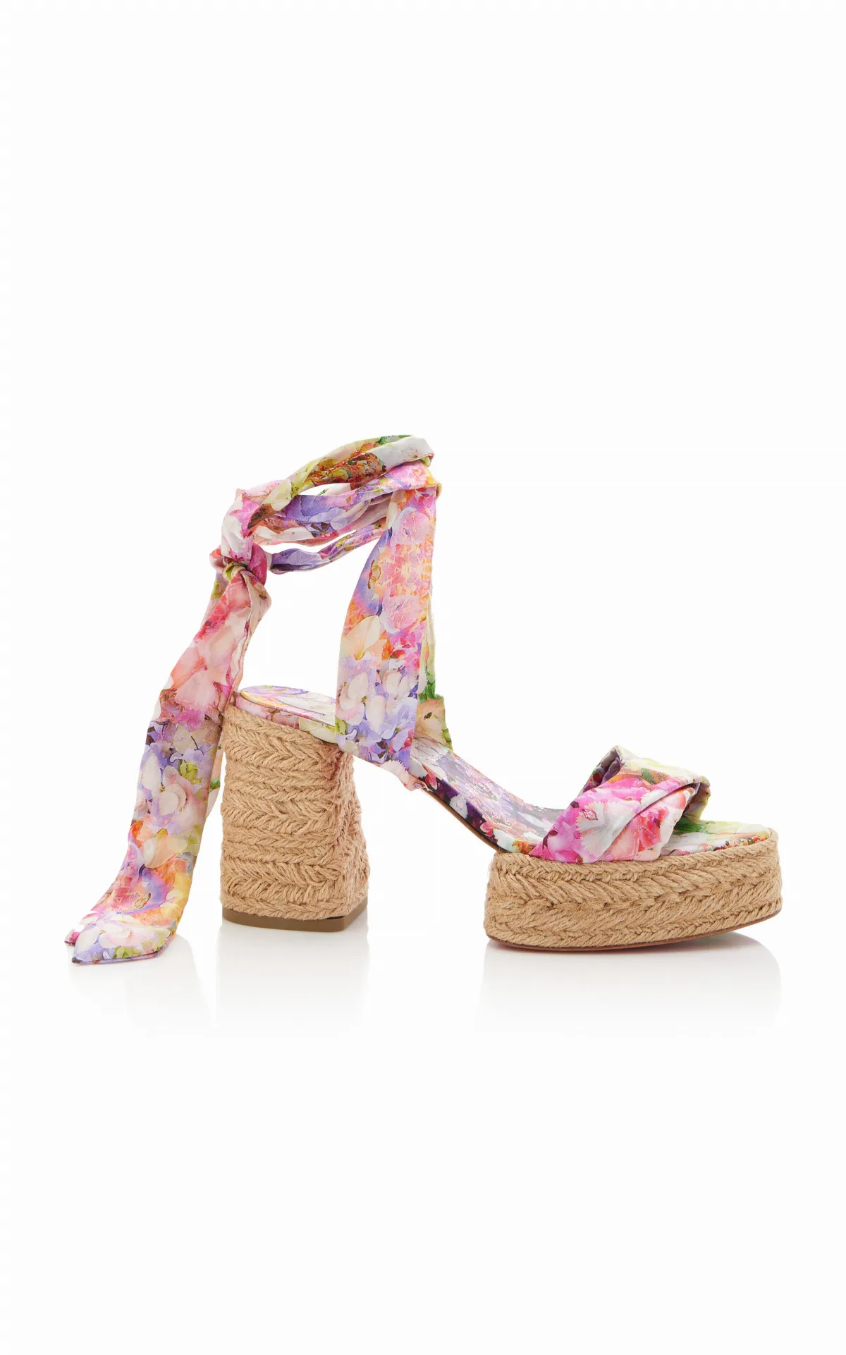 Mariza Du Desert 70mm Sash-Tie Woven Platform Sandals by Christian Louboutin