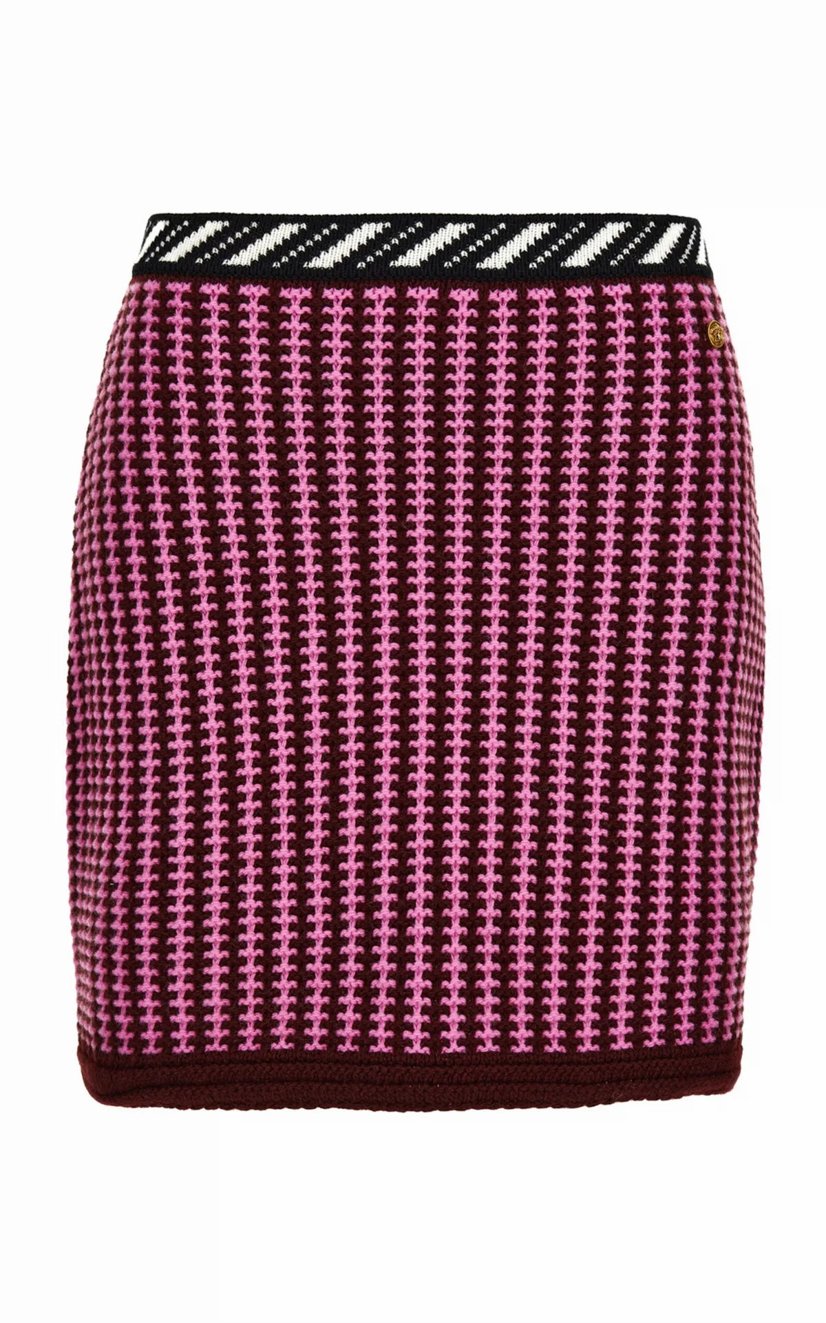 Crochet Knit Mini Skirt by Versace