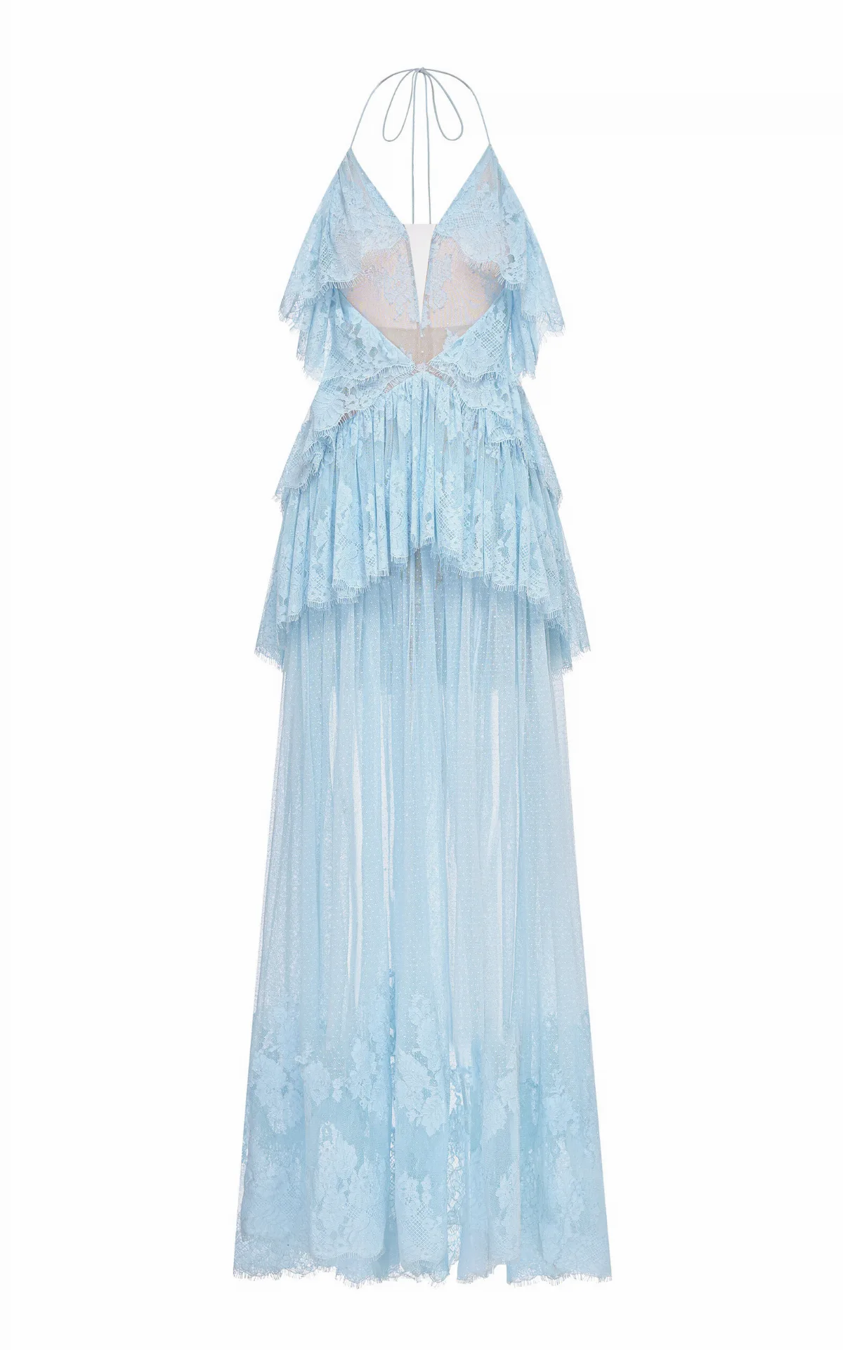 Tiered Mesh Maxi Dress by MONTSAND