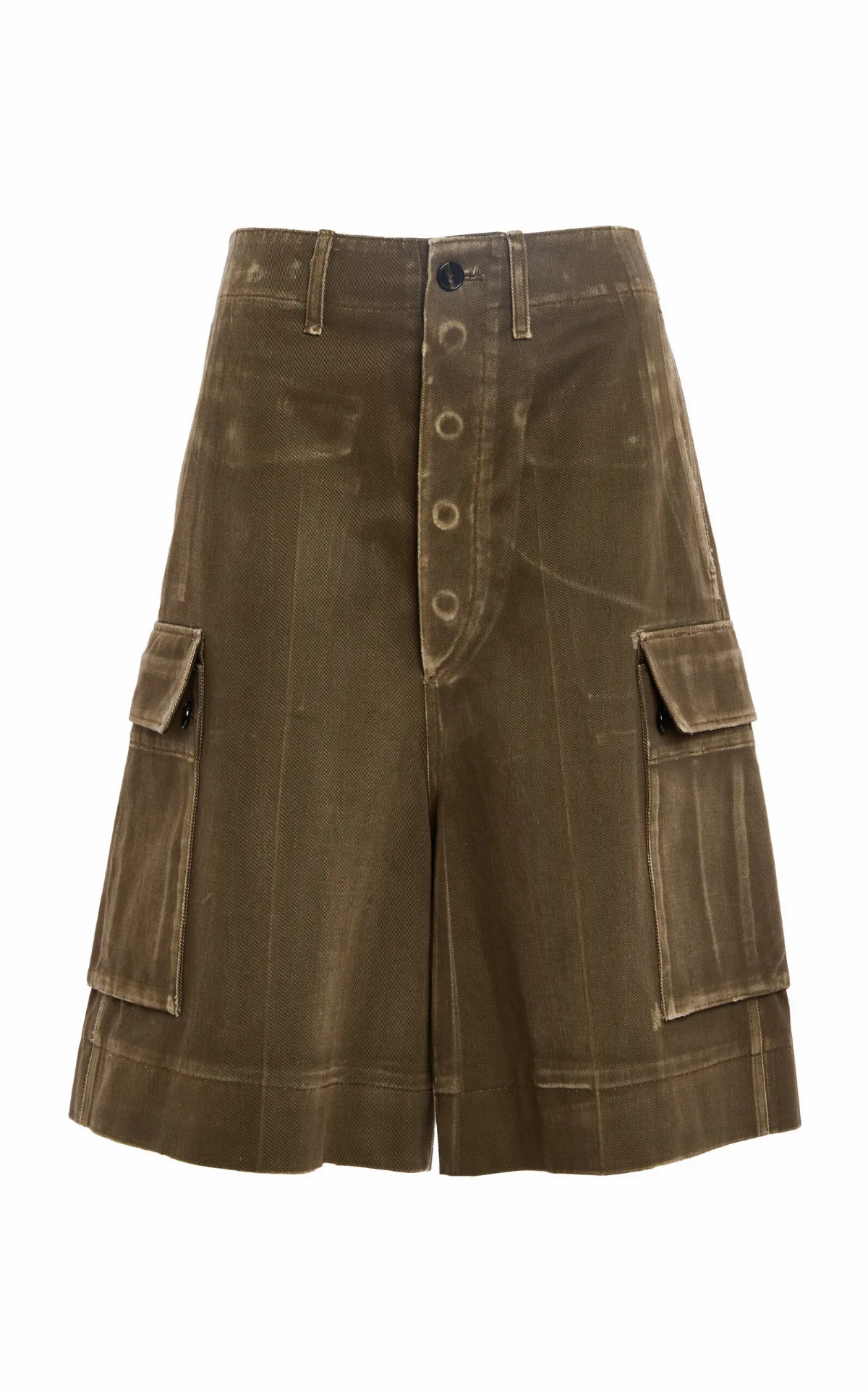 Oversized Cotton Cargo Shorts by Calvin Klein Collection