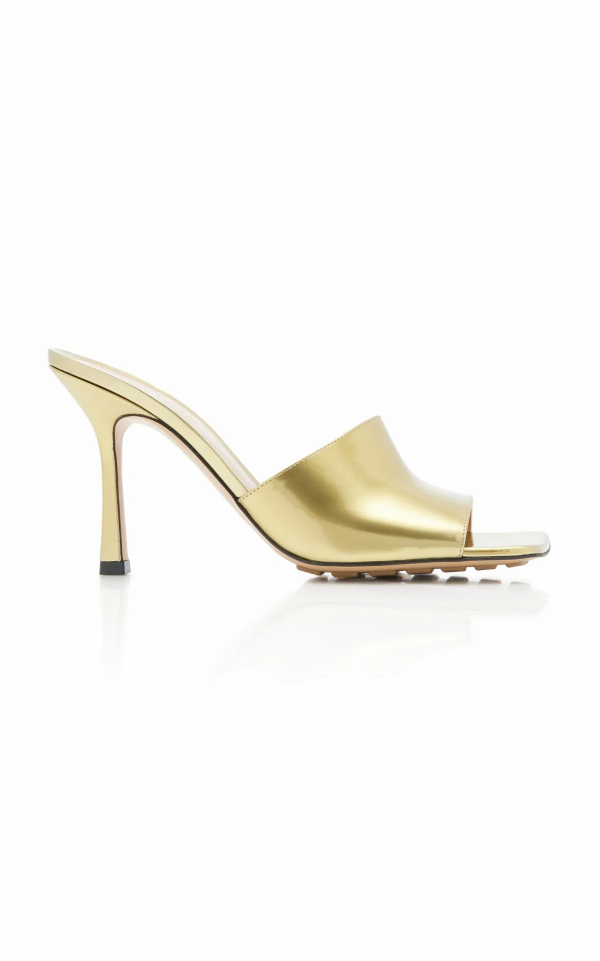 Mirror Stretch Leather Slide Sandals by Bottega Veneta
