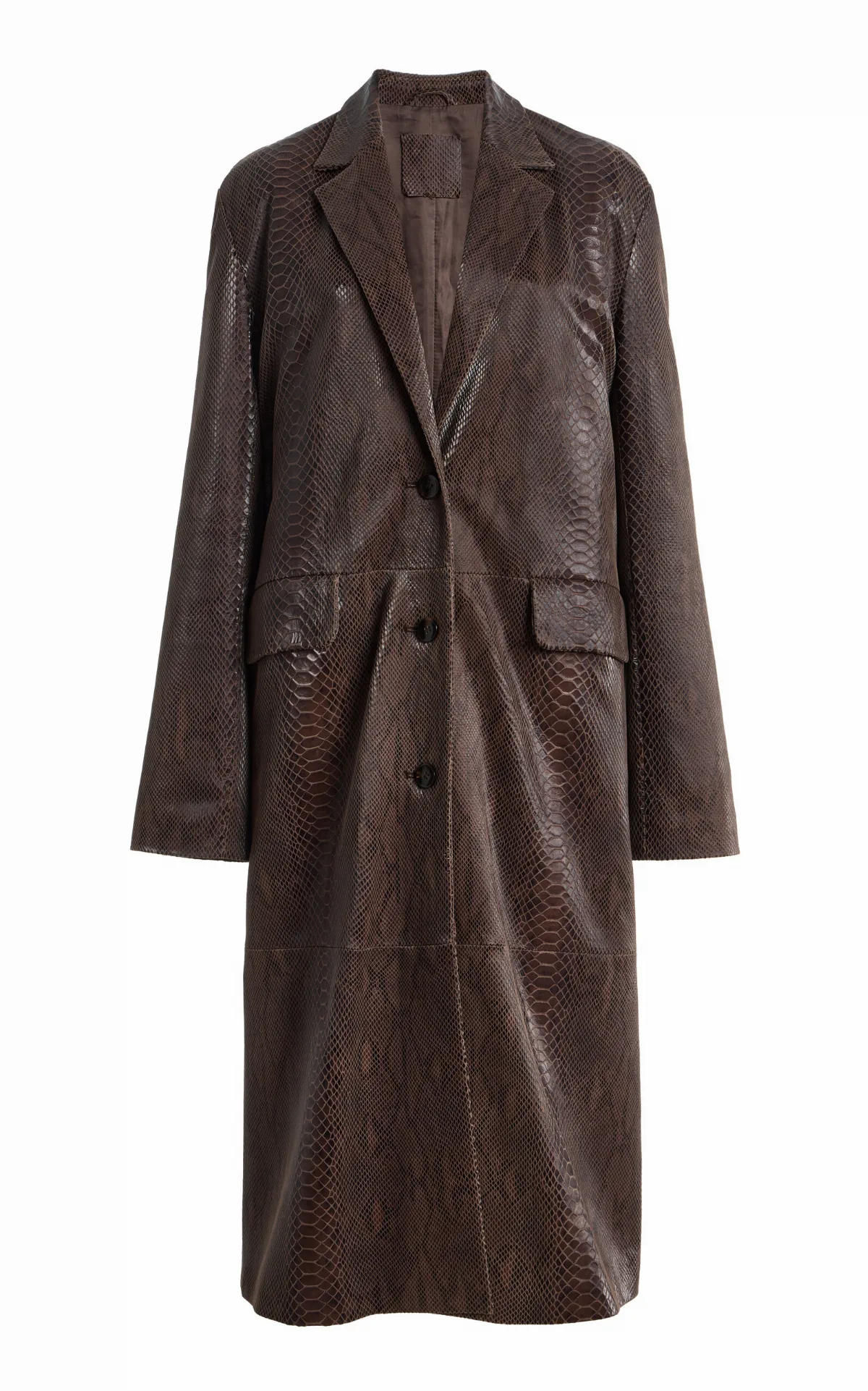 Classic Python-Embossed Leather Jacket by Paris Georgia
