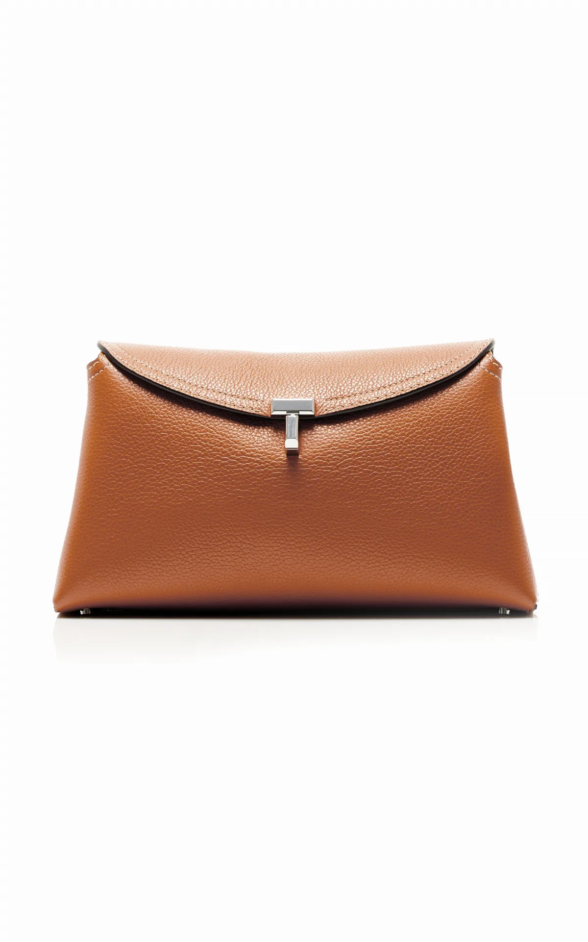 T-Lock Leather Clutch