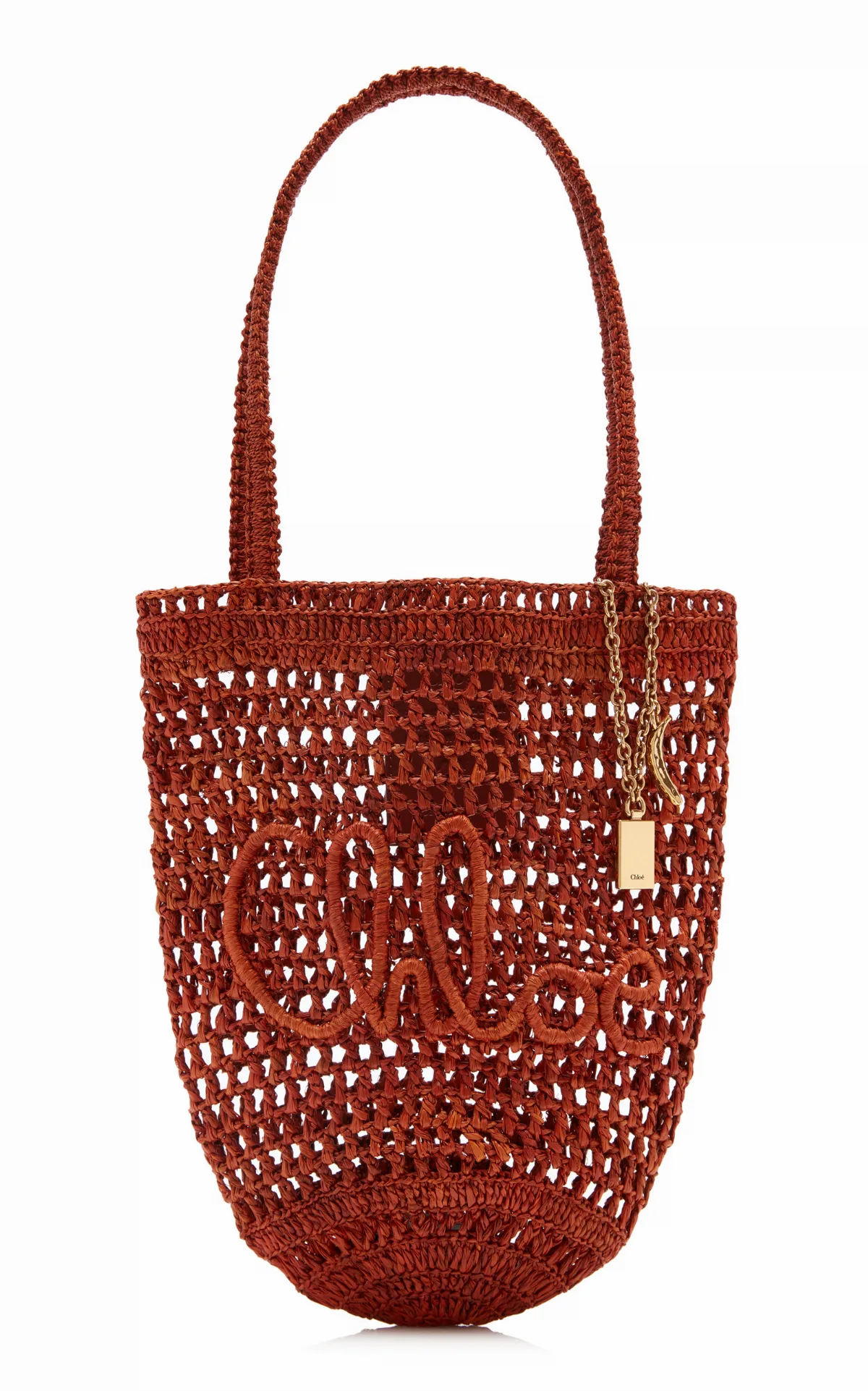 Woven Raffia Tote Bag by Chloé