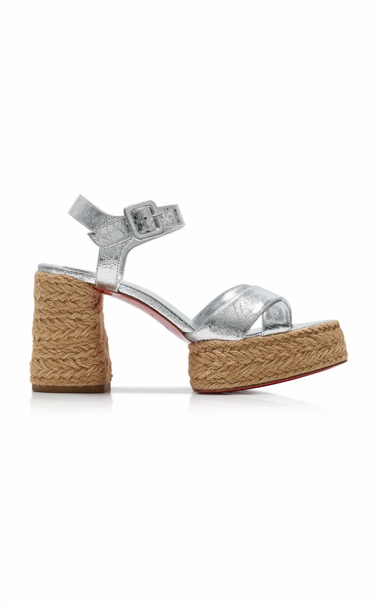 Calakala 85mm Metallic Leather Sandals by Christian Louboutin
