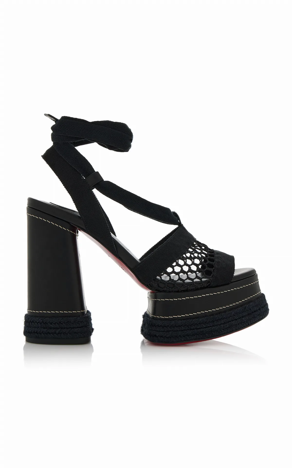Toledissima 130mm Crocheted Platform Sandals by Christian Louboutin