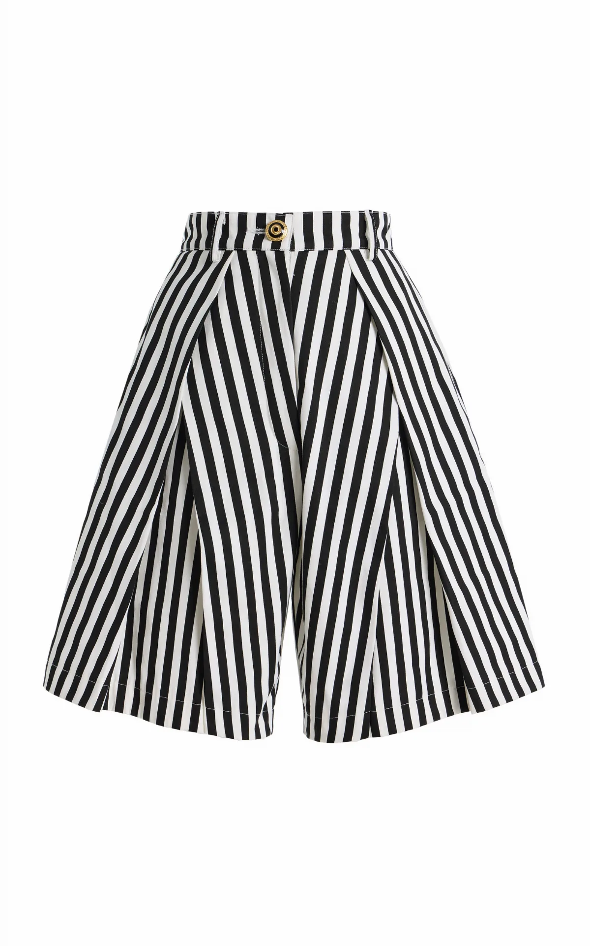Pleated Cotton Gabardine Shorts by Tolu Coker