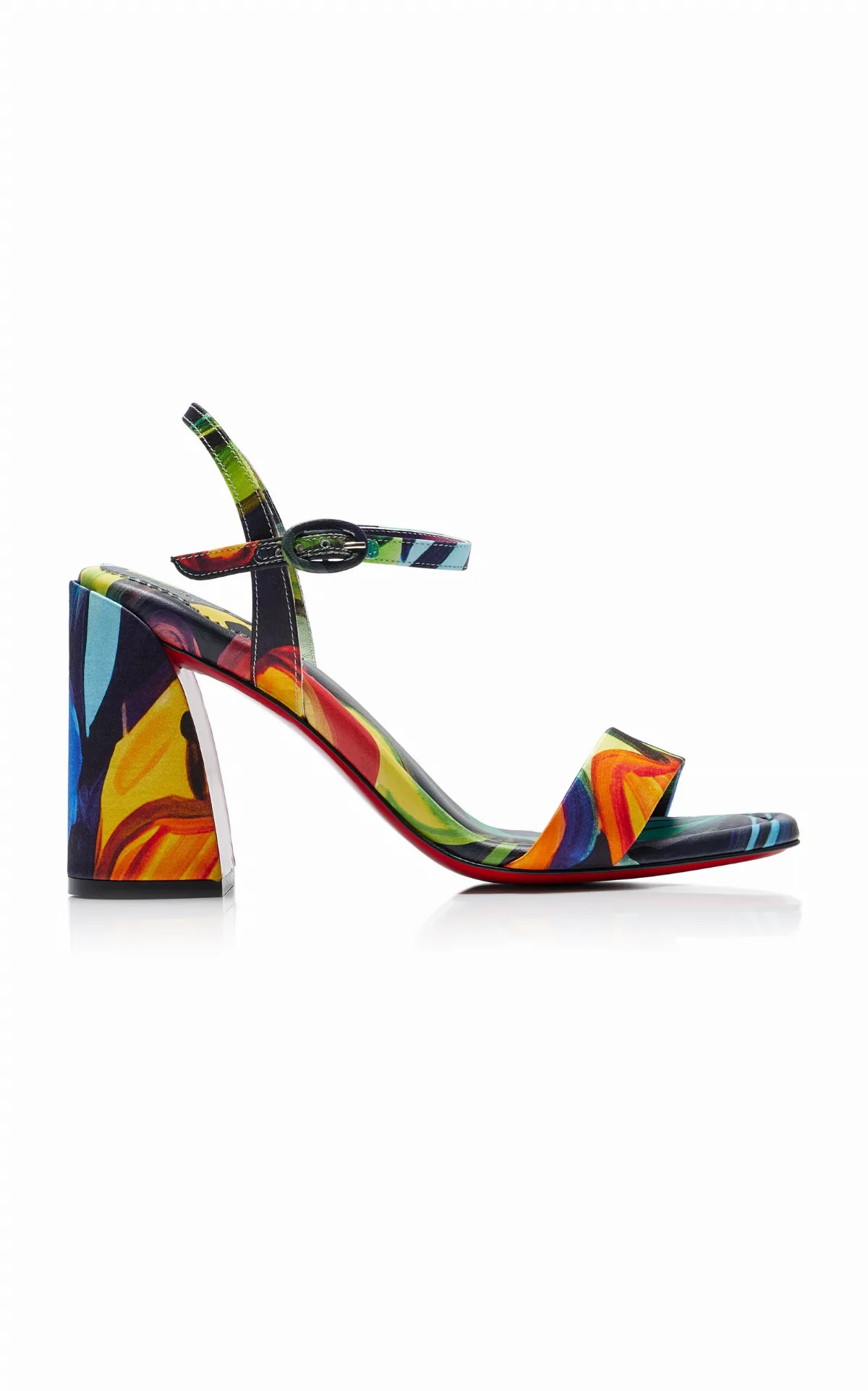 Miss Jane 85mm Printed Satin Sandals by Christian Louboutin