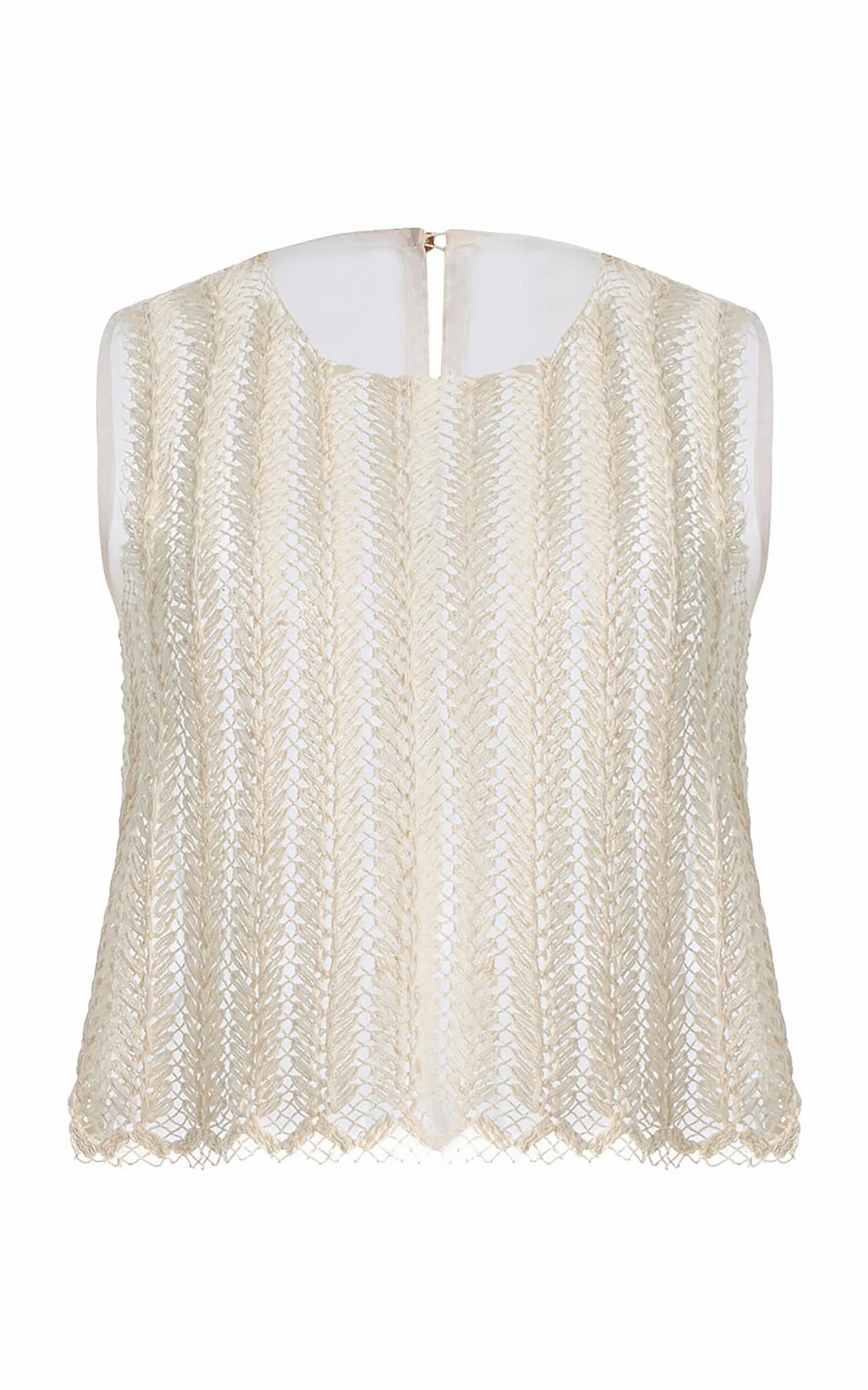 Yunga Crochet-Lace Cotton-Blend Top