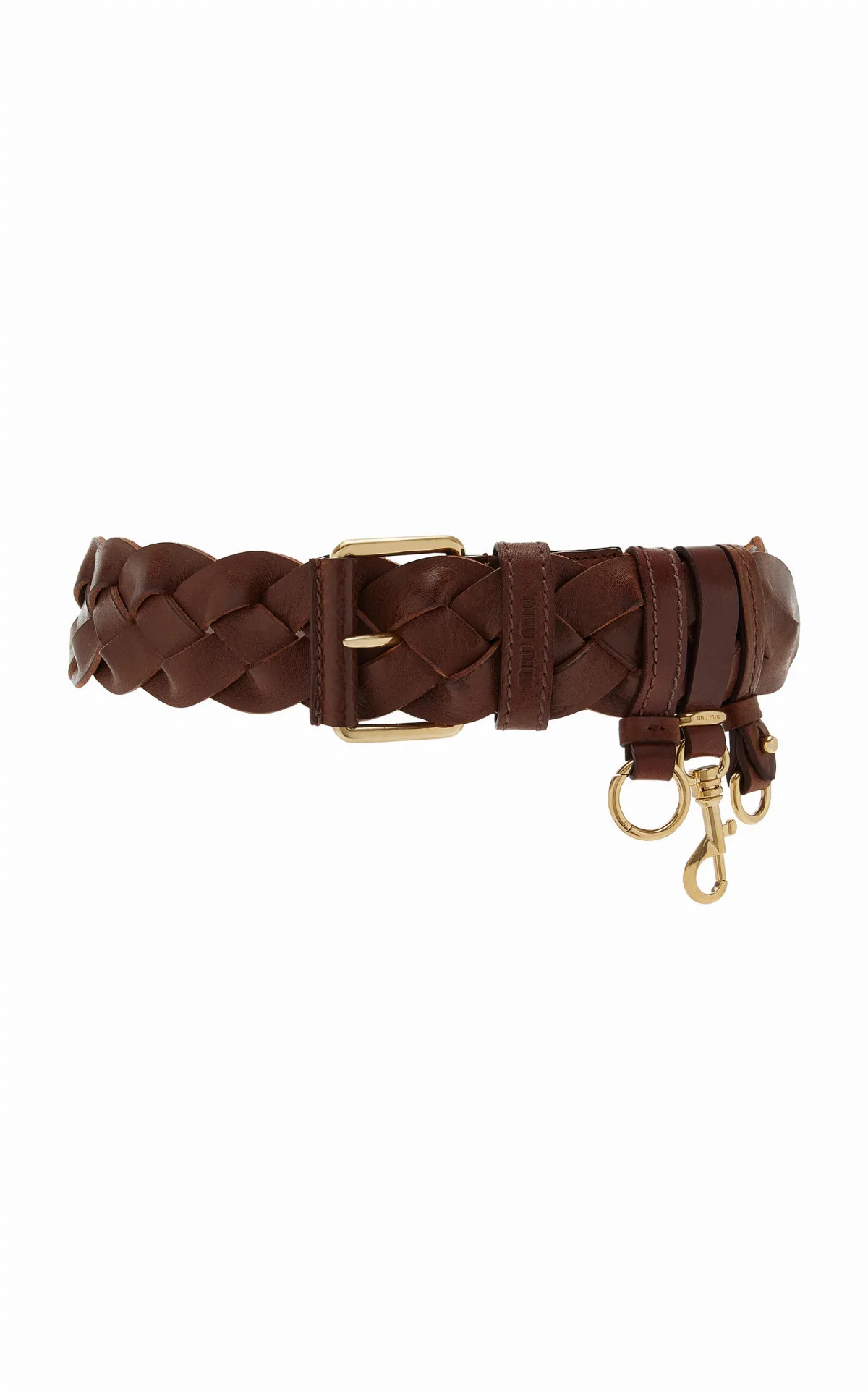 Braided Leather Belt by Miu Miu