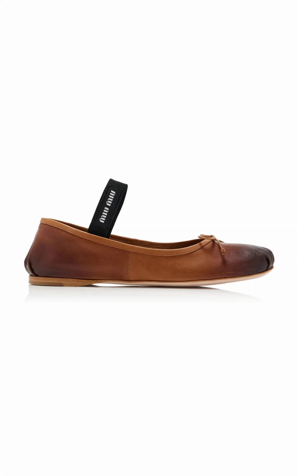 Leather Ballet Flats by Miu Miu