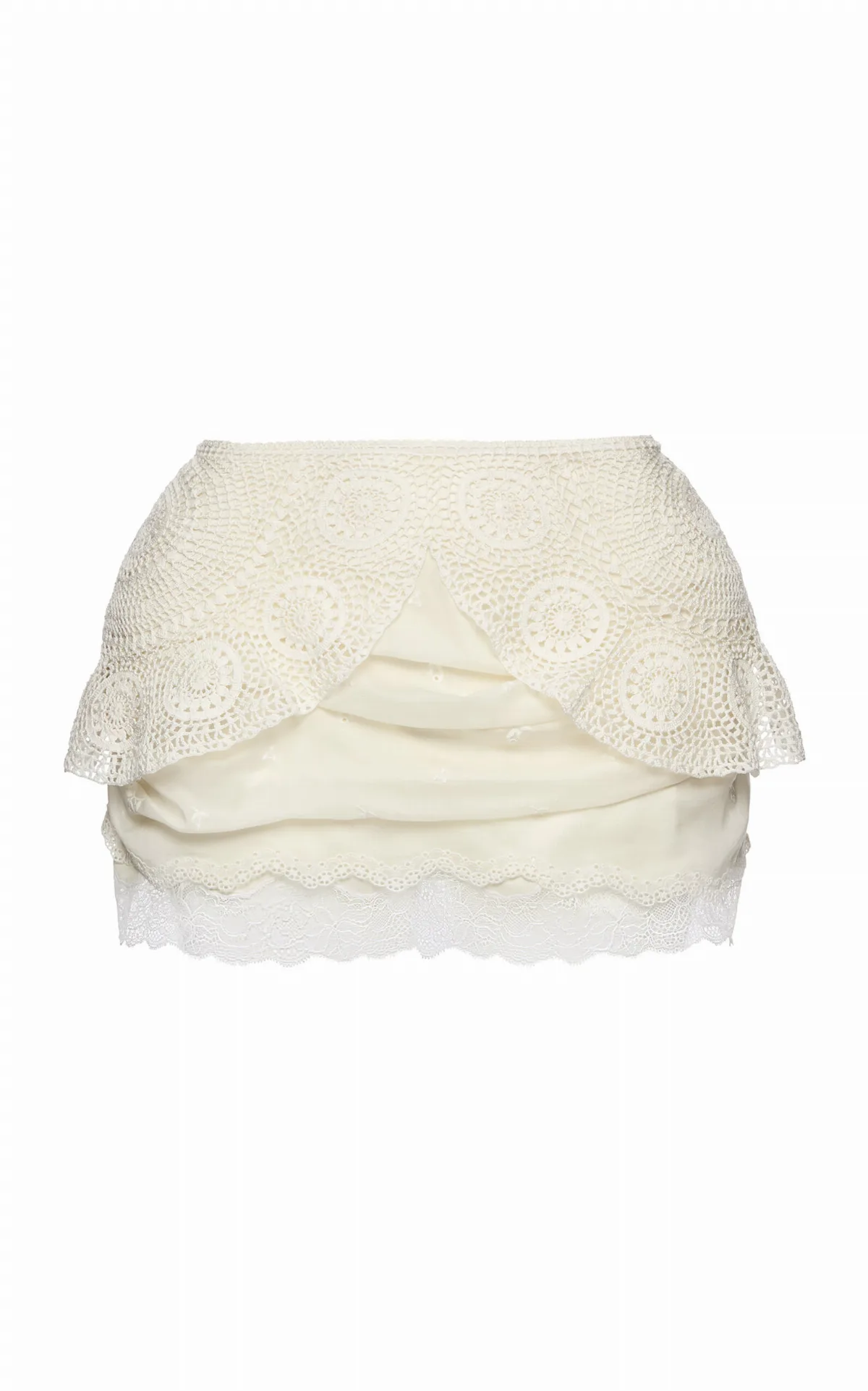 Lace-Trimmed Mini Skirt by Magda Butrym