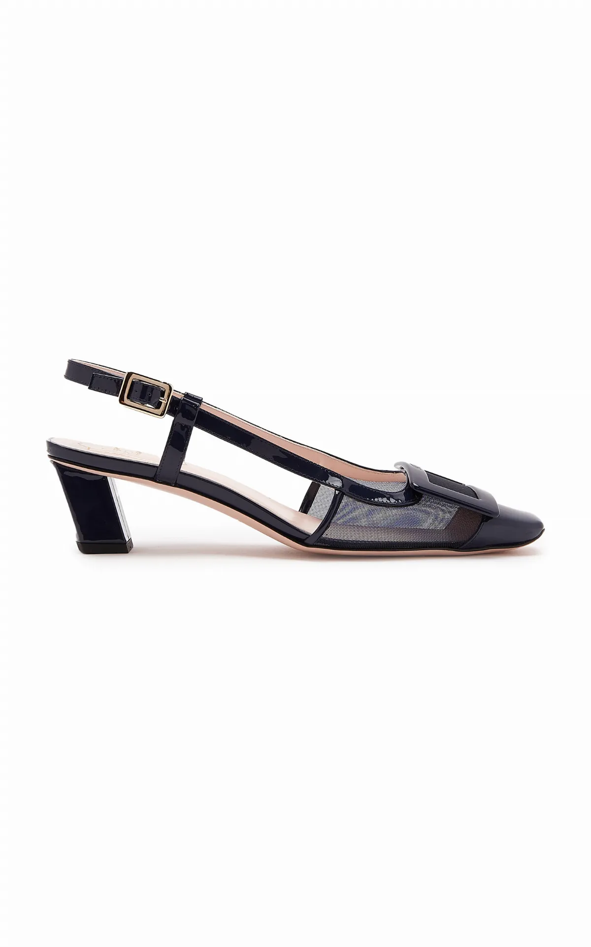 Belle Vivier Lacquered Mesh Slingback Pumps by Roger Vivier
