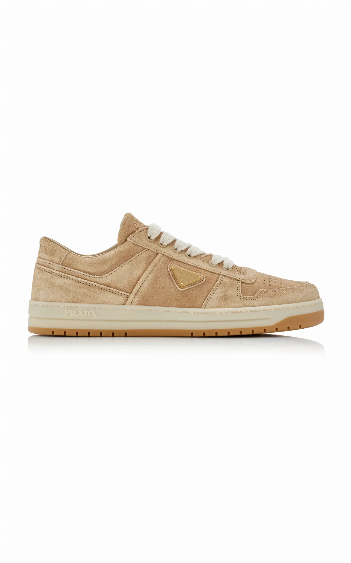 Downtown Platform Suede Sneakers by Prada