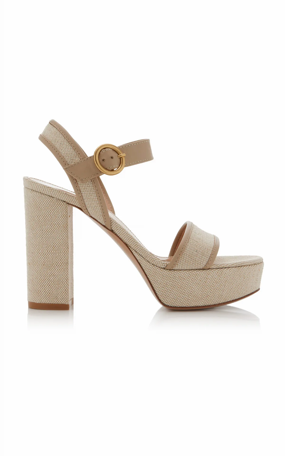 Milos Canvas Platform Sandals by Gianvito Rossi