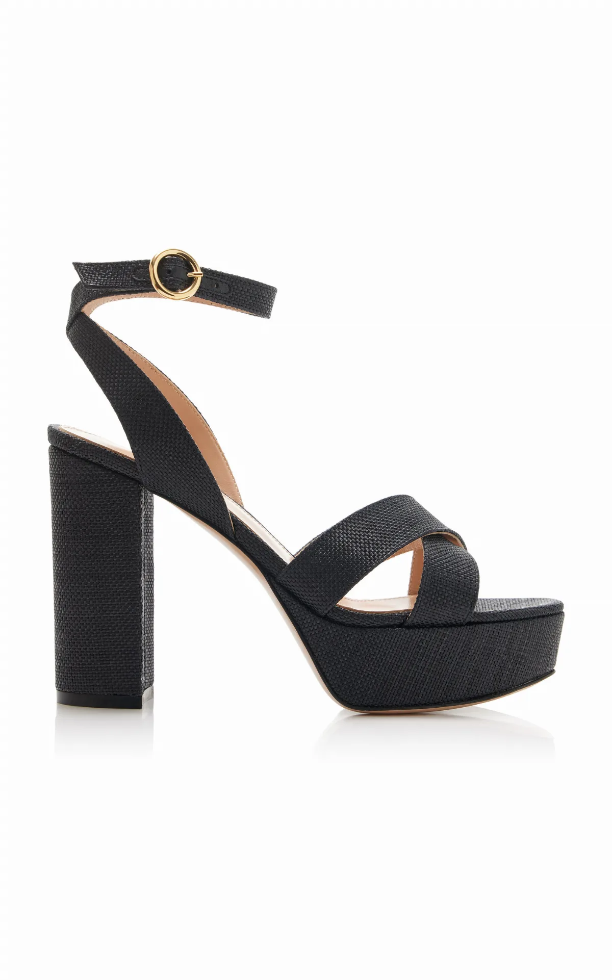 Sabrina Linen Platform Sandals by Gianvito Rossi