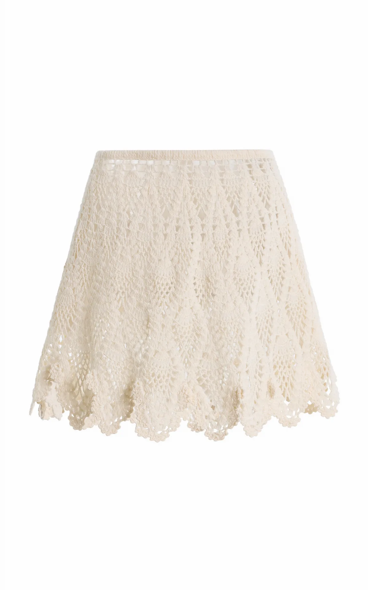 Crocheted Wool Lace Mini Skirt by JW Anderson