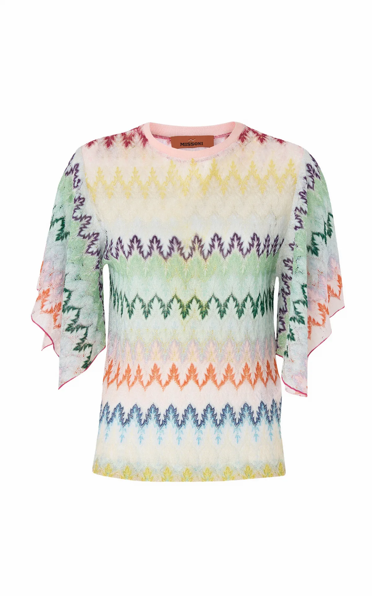 Zig Zag Wide-Sleeve Raschel Top by Missoni