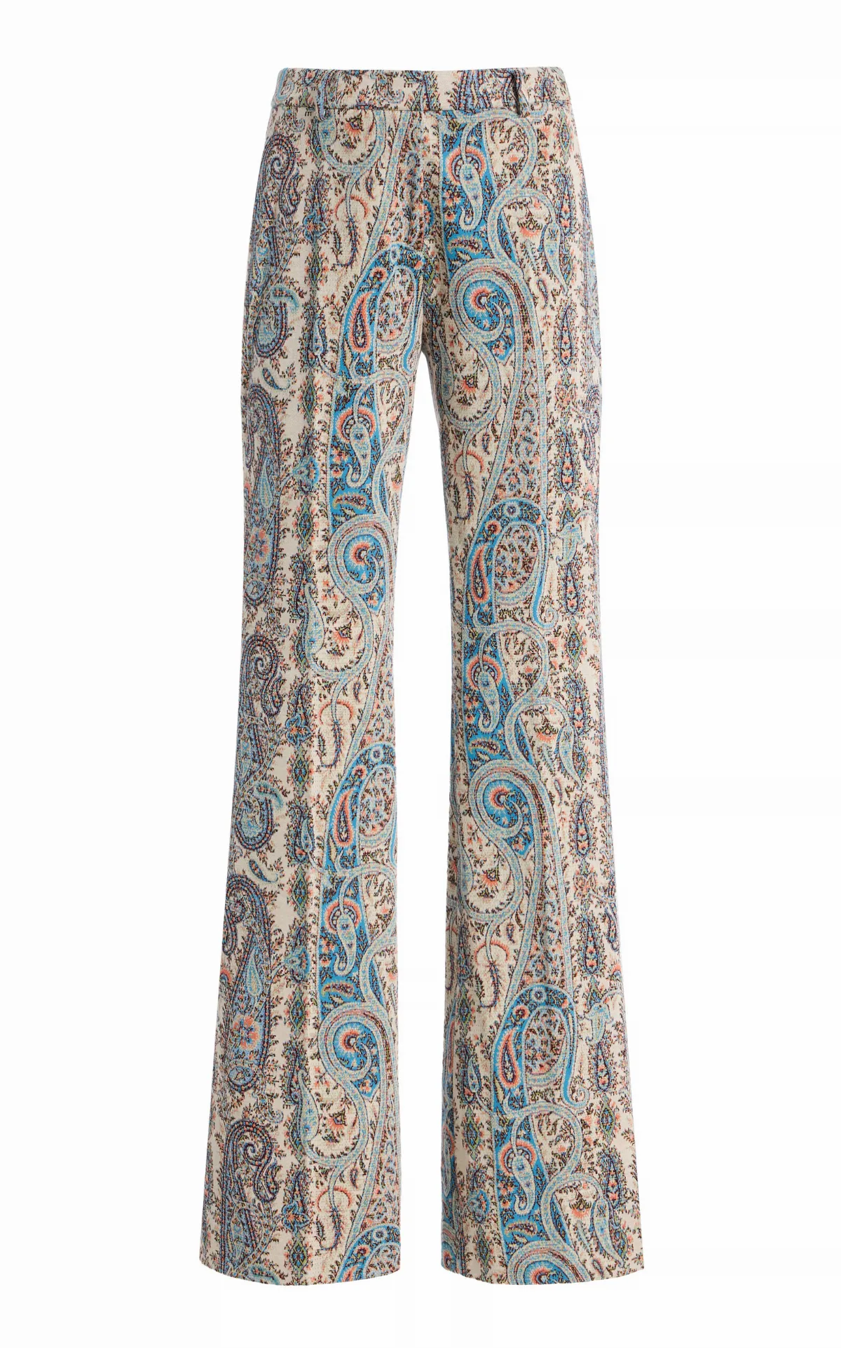 Paisley-Jacquard Cotton-Blend Flared Trousers by Etro