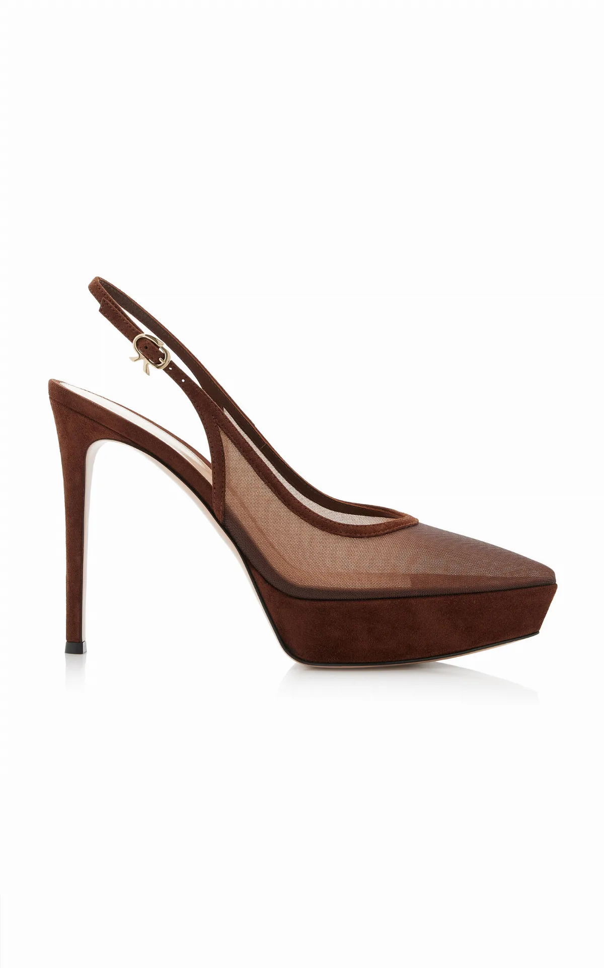 Mesh Platform Slingback Pumps by Gianvito Rossi