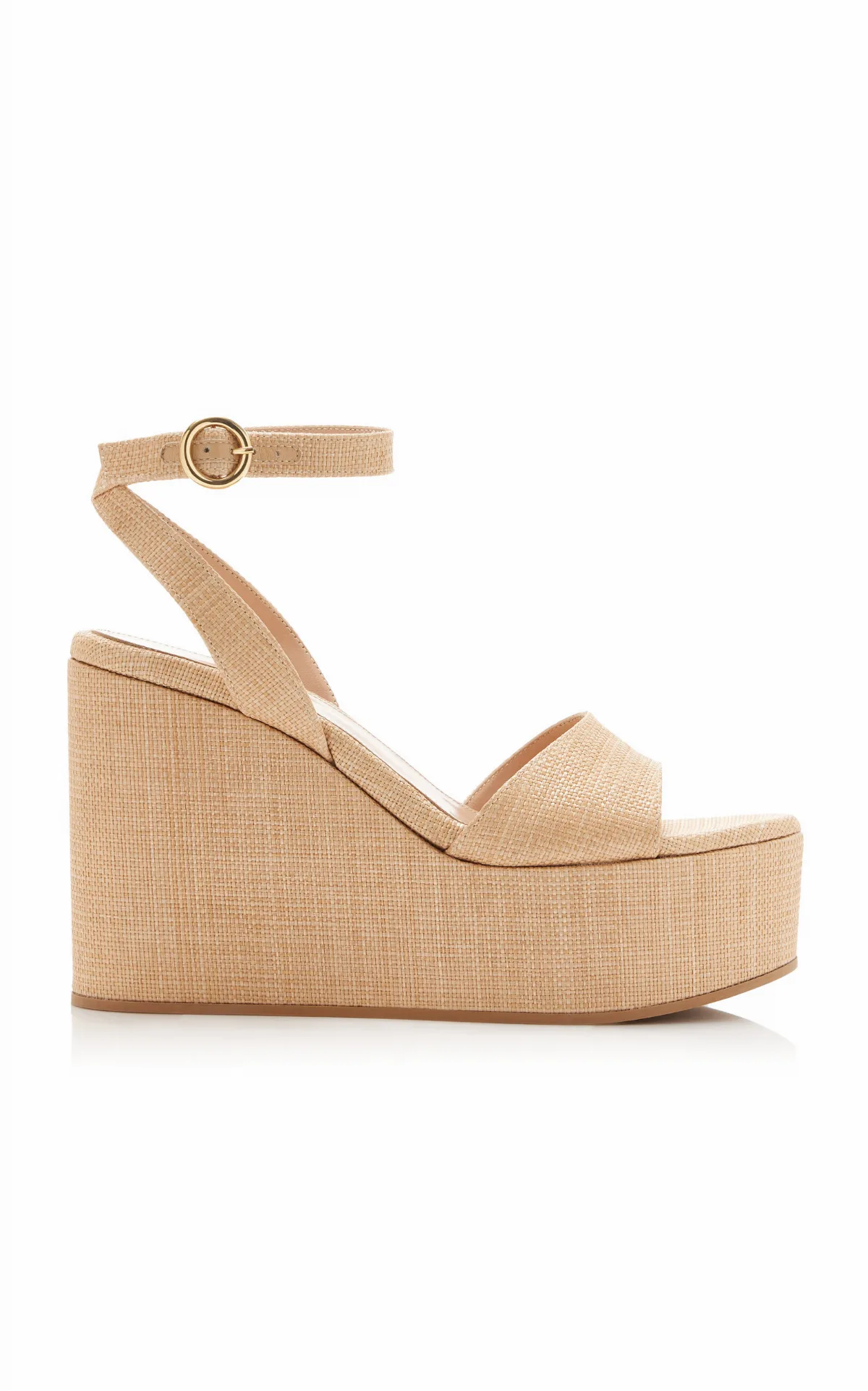 Linen Platform Sandals by Gianvito Rossi