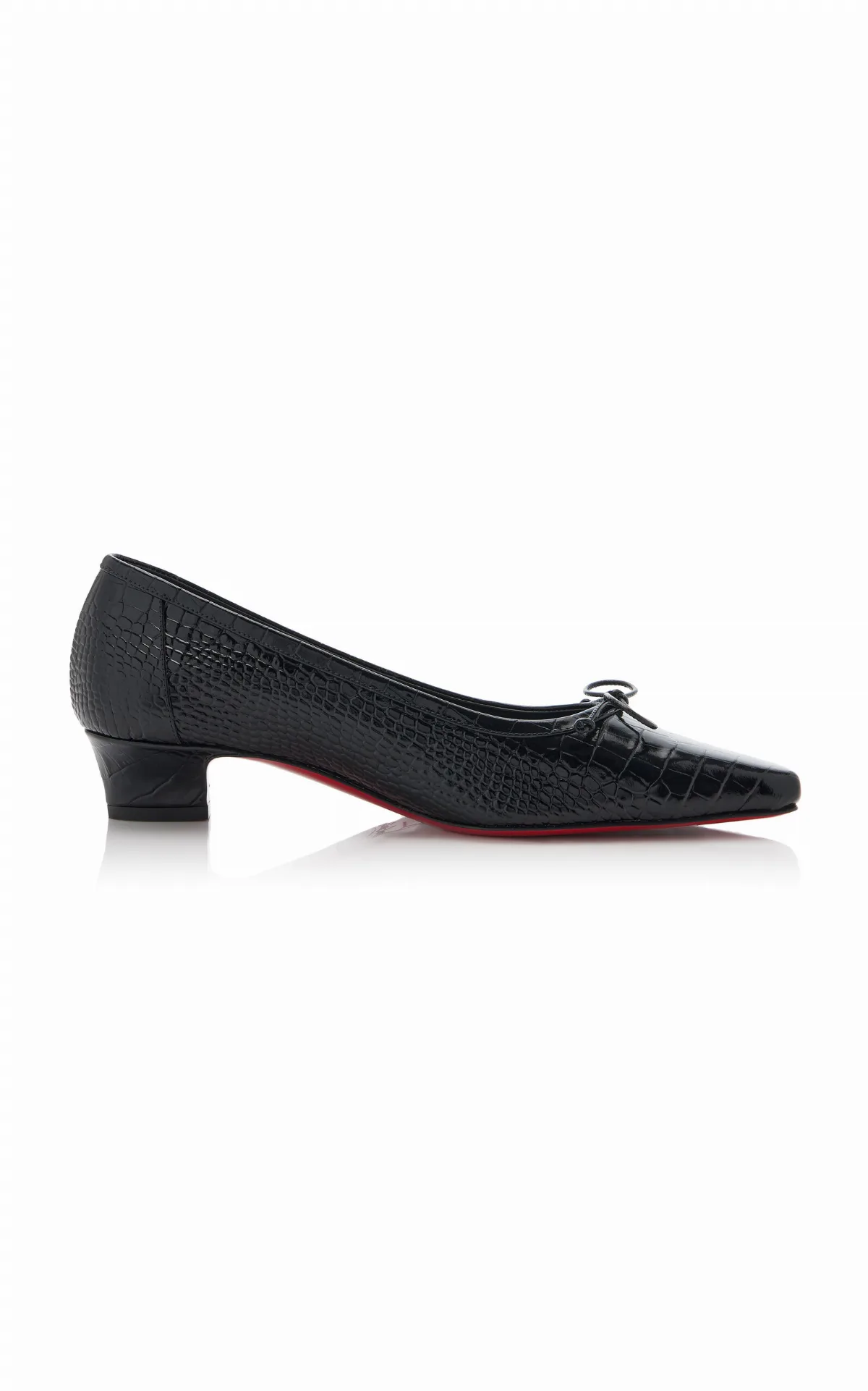 Promessina 35mm Croc-Effect Ballet Flats by Christian Louboutin