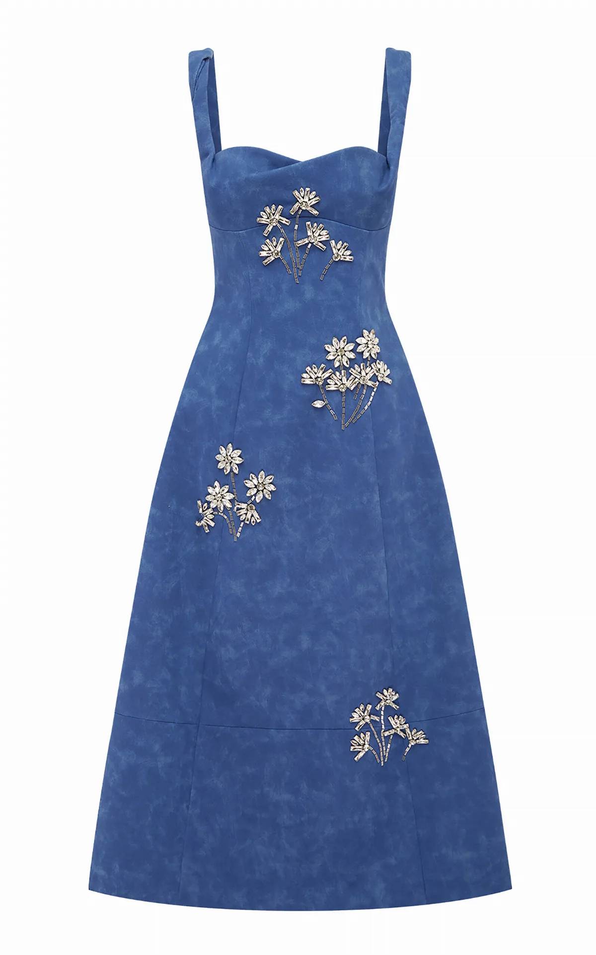 Beatrice Embellished Vegan Suede Midi Dress