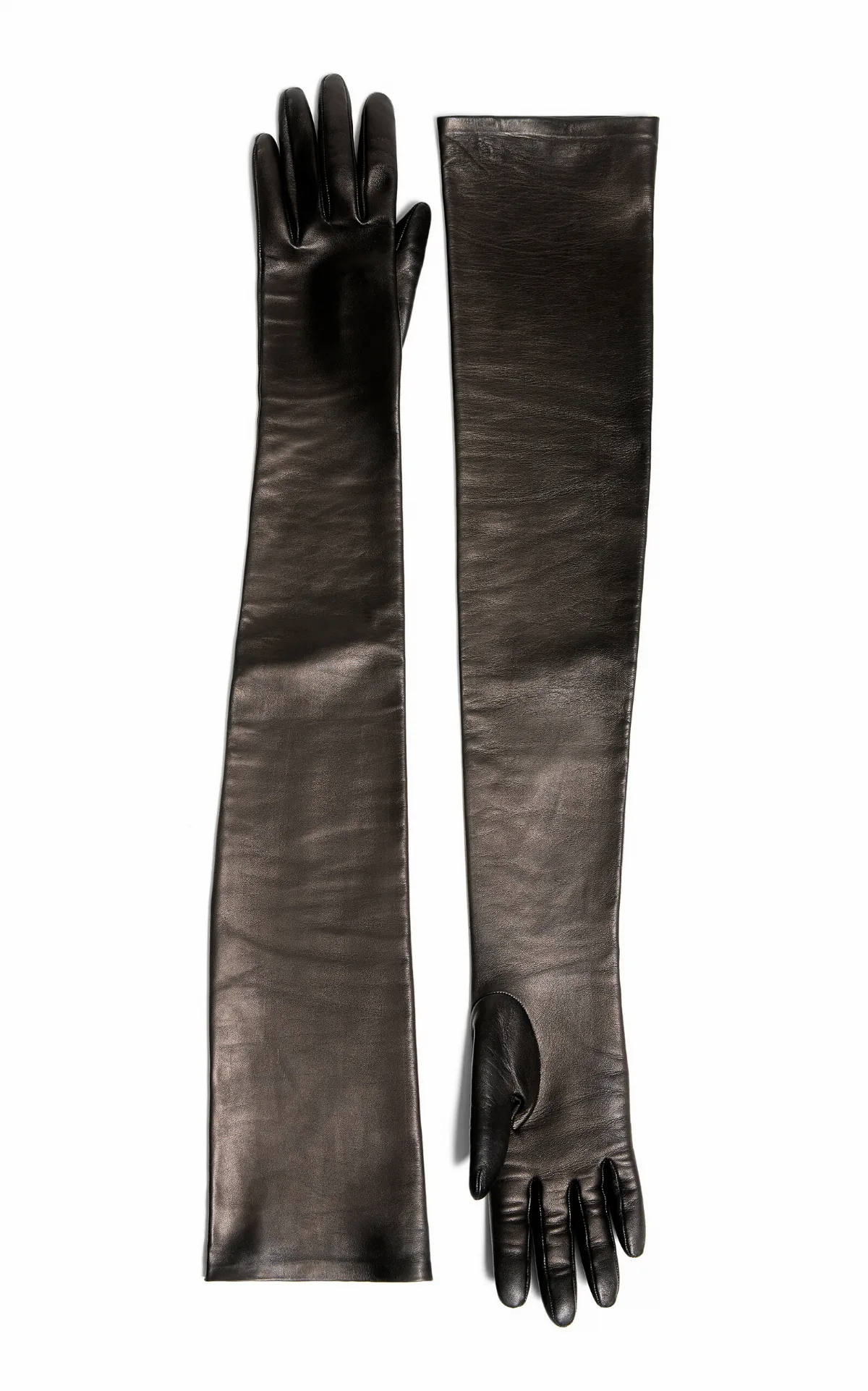 Remo Long Leather Gloves by Khaite
