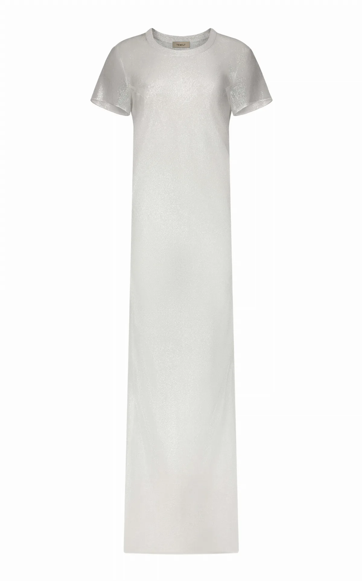 Silk-Georgette Maxi T-Shirt Dress by Temily
