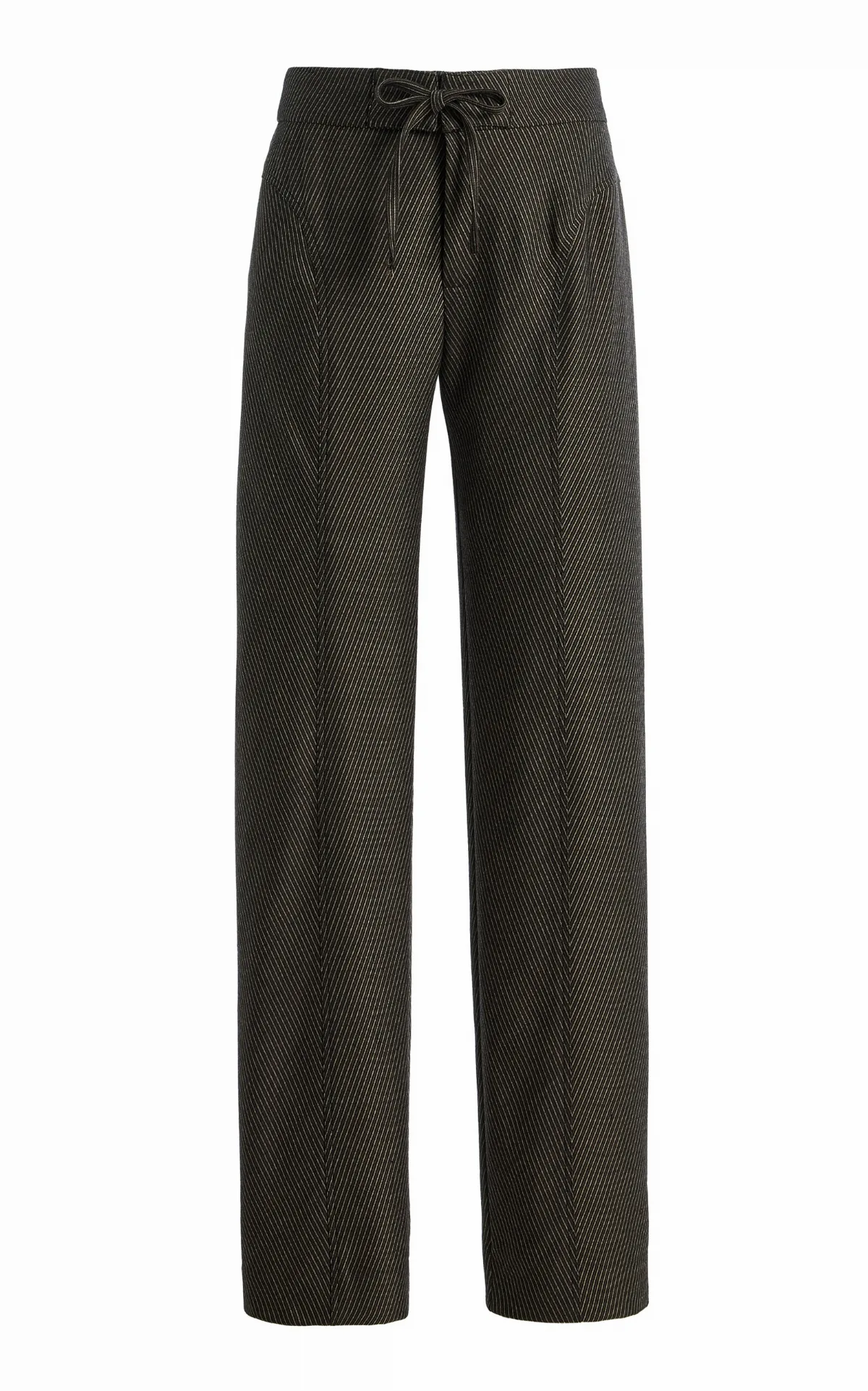 Banyan Chevron-Wool Tie Trousers by Christopher Esber