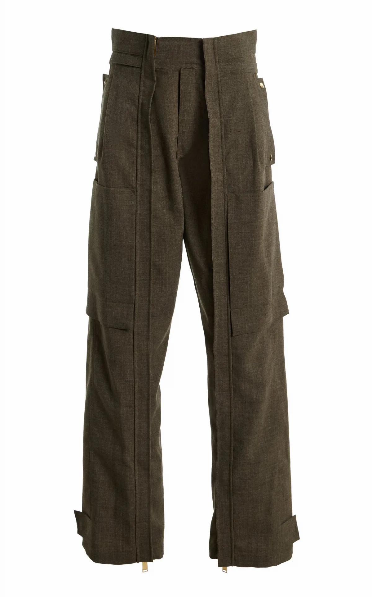 Adriana Wool-Blend Cargo Straight-Leg Pants by DARKPARK