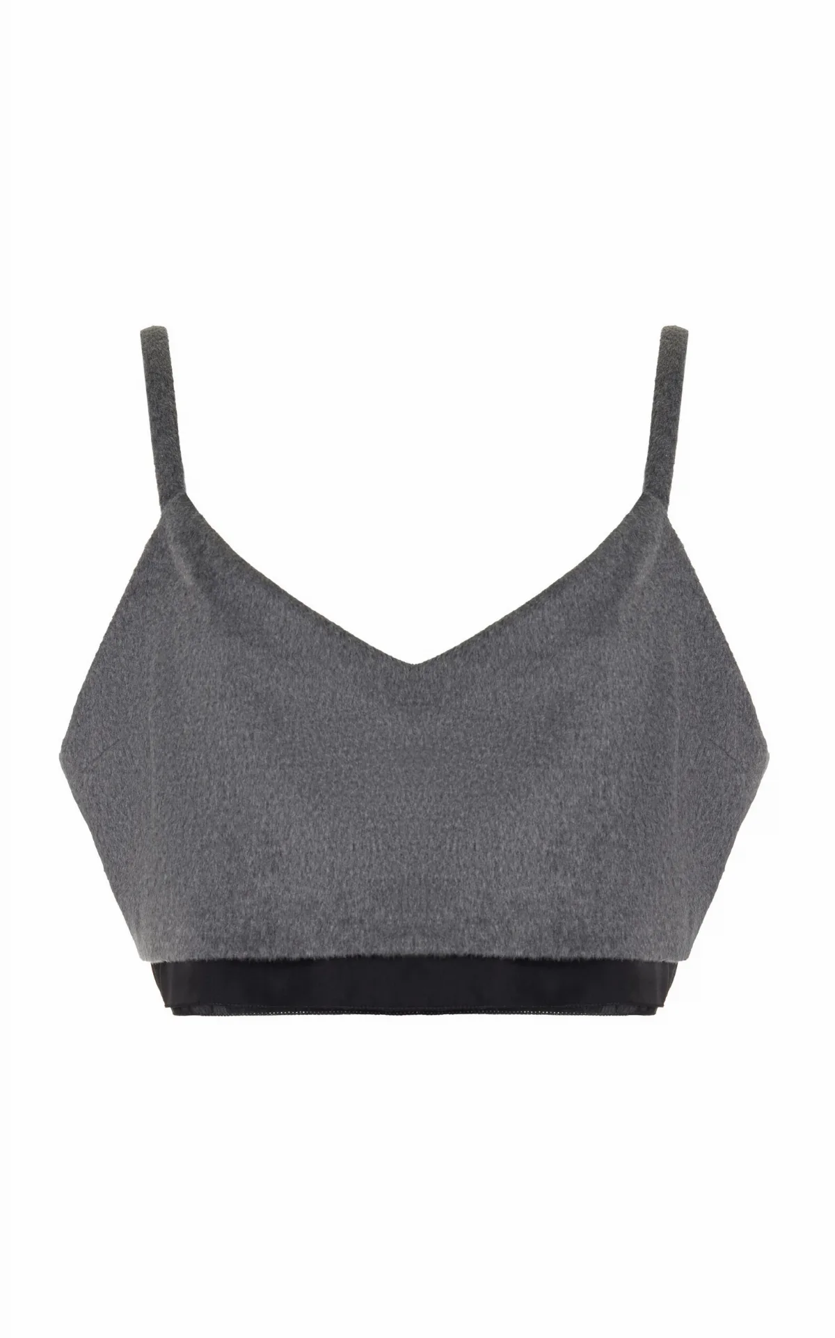 Layered Wool-Cashmere Crop Top by Miu Miu