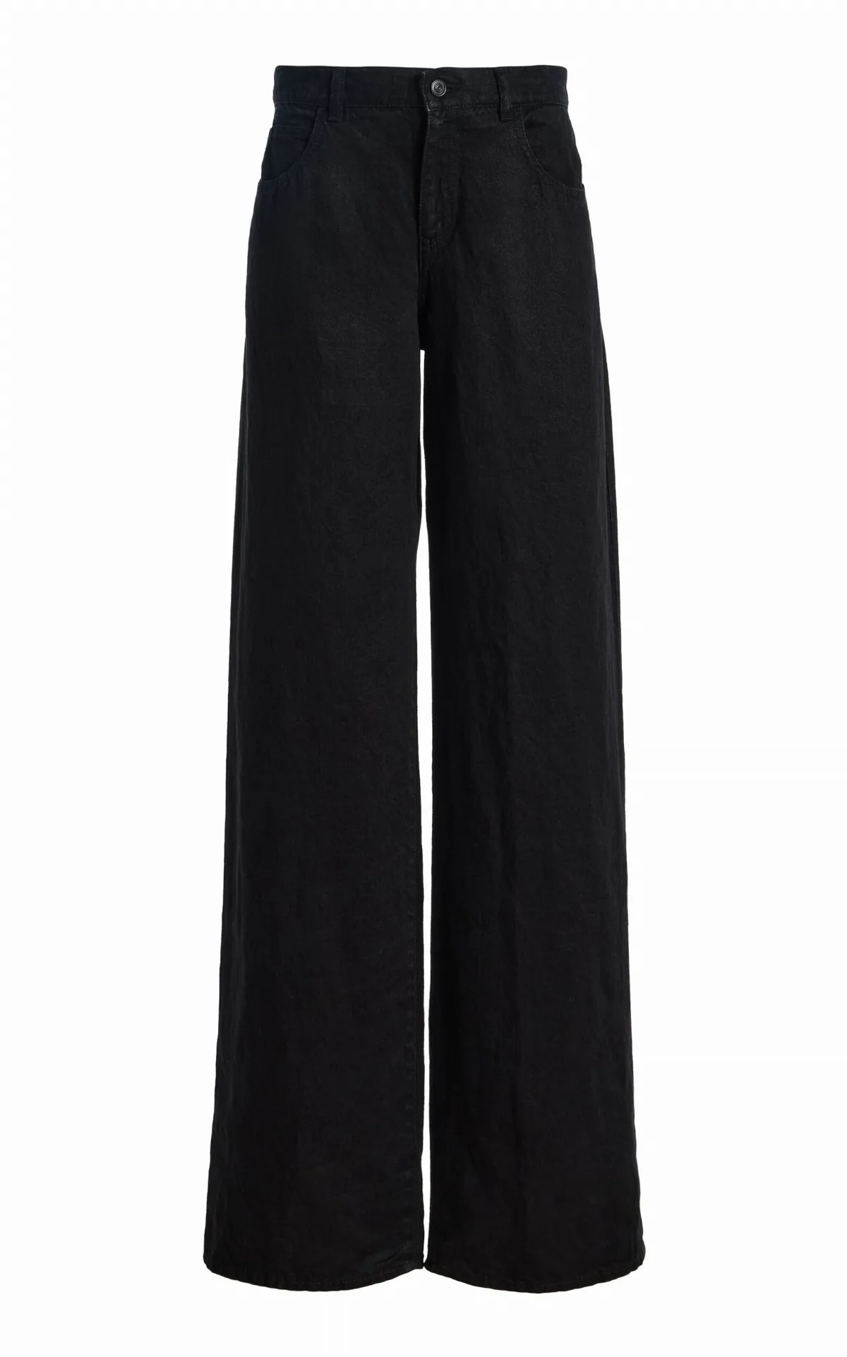 Eglitta Linen Mid-Rise Straight-Leg Jeans