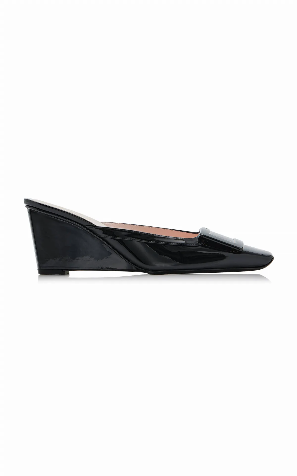 Belle Vivier Leather Mule Wedges by Roger Vivier