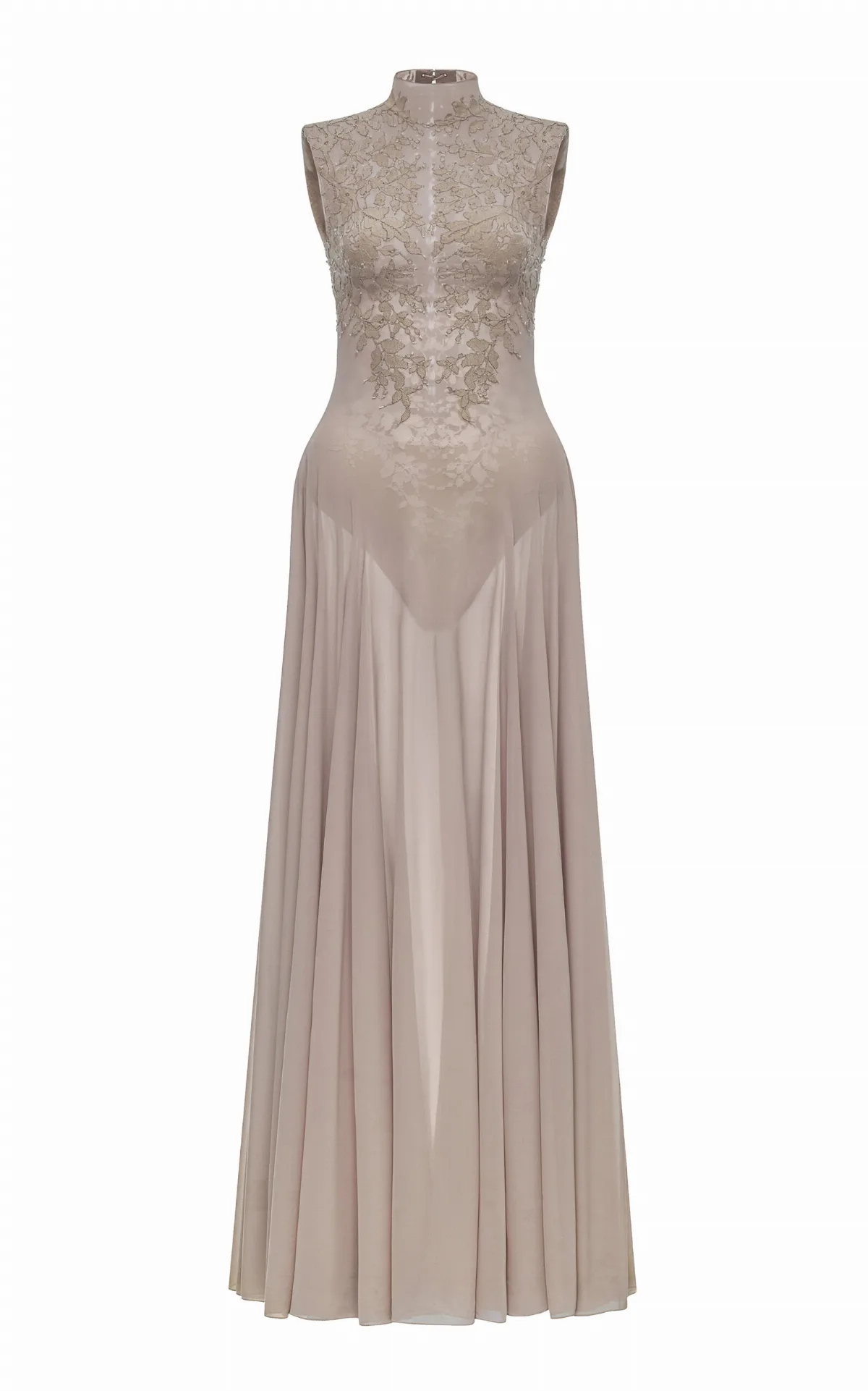 Sleeveless Jacquard Maxi Dress by MONTSAND