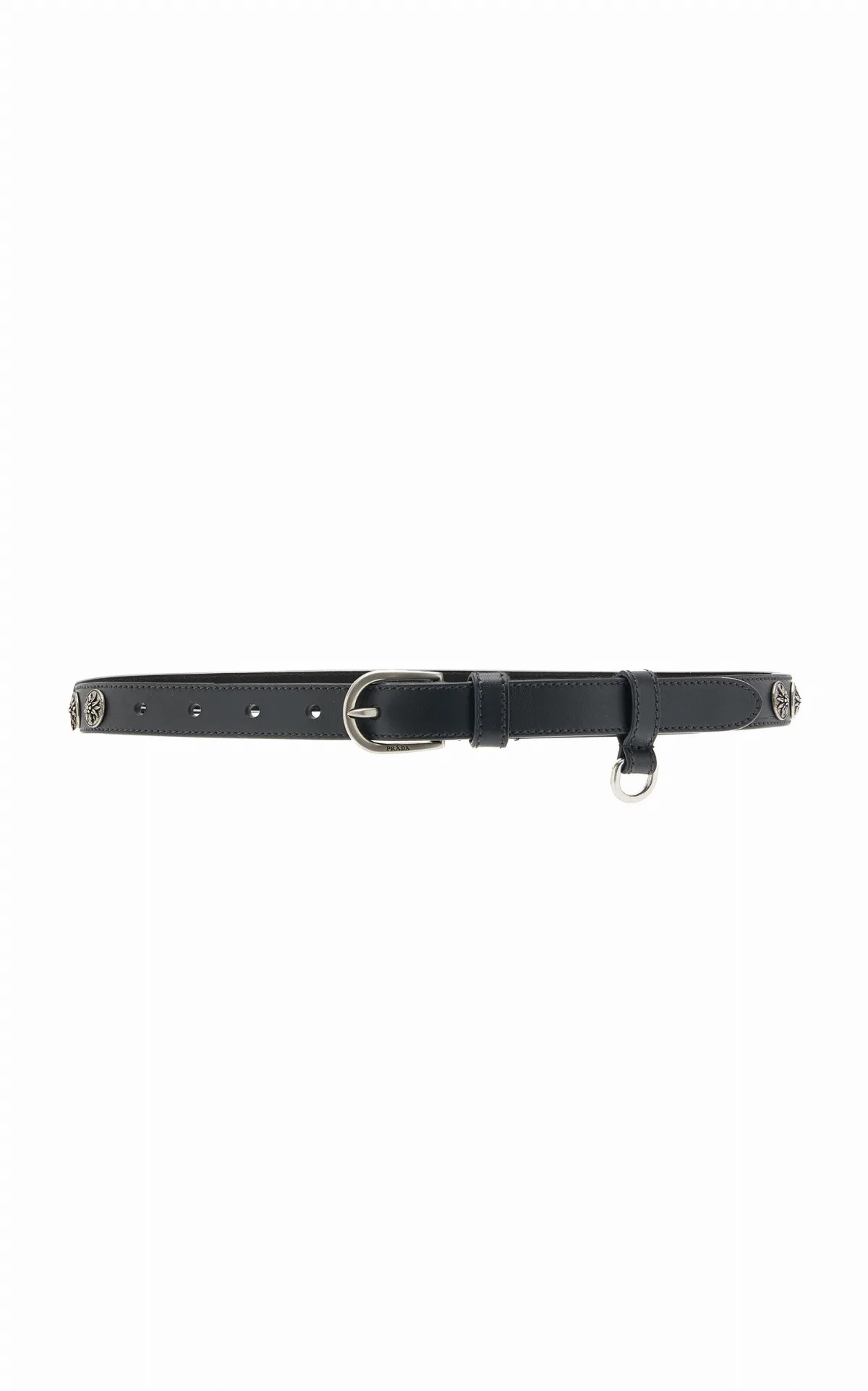 Horseshoe Buckle Leather Belt by Prada